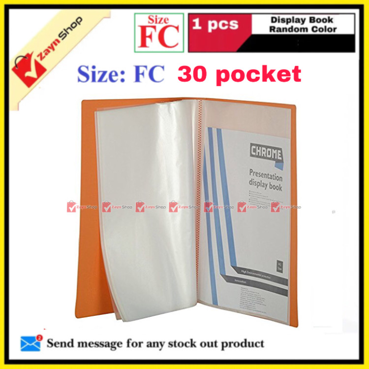 Display Book FC Legal Size 30 or 40 pocket Plastic File Folder Display Presentation Book Random color- 1pcs_img_4