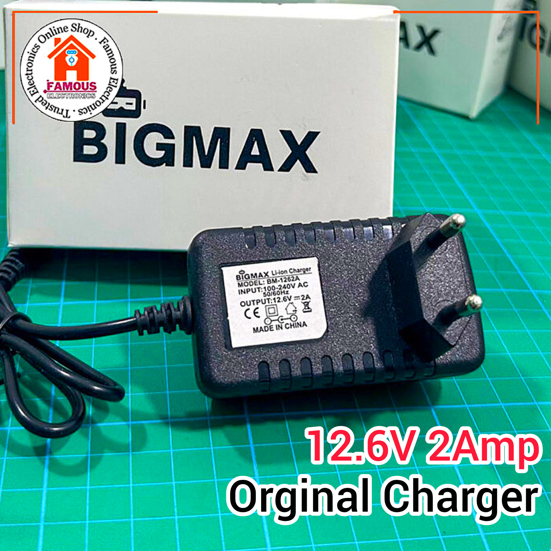BIGMAX DC 12.6V 2A Smart Lithium Battery Charger High Quality_img_0