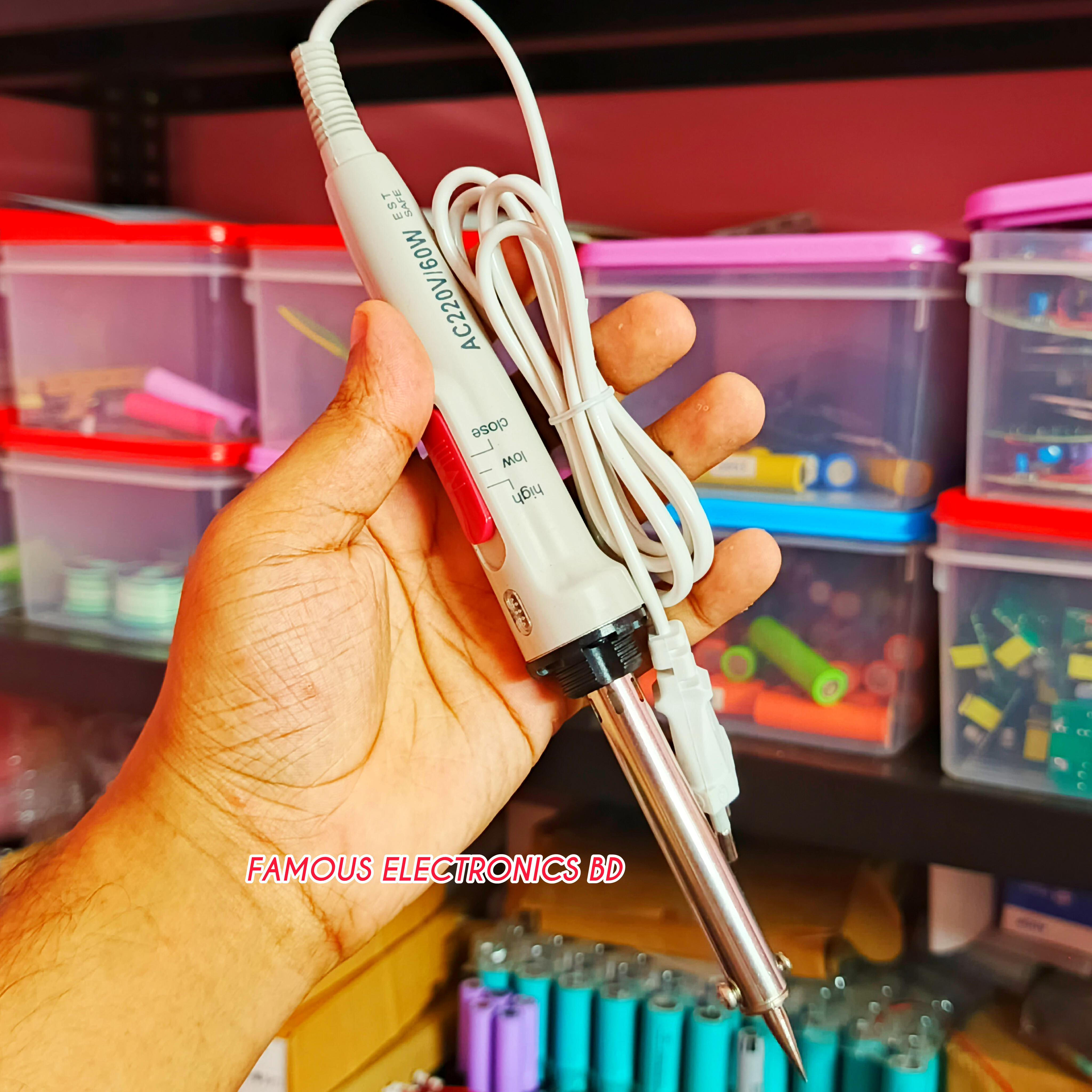 Soldering Iron 220V 60W with High Low Off Switch System- White_img_4