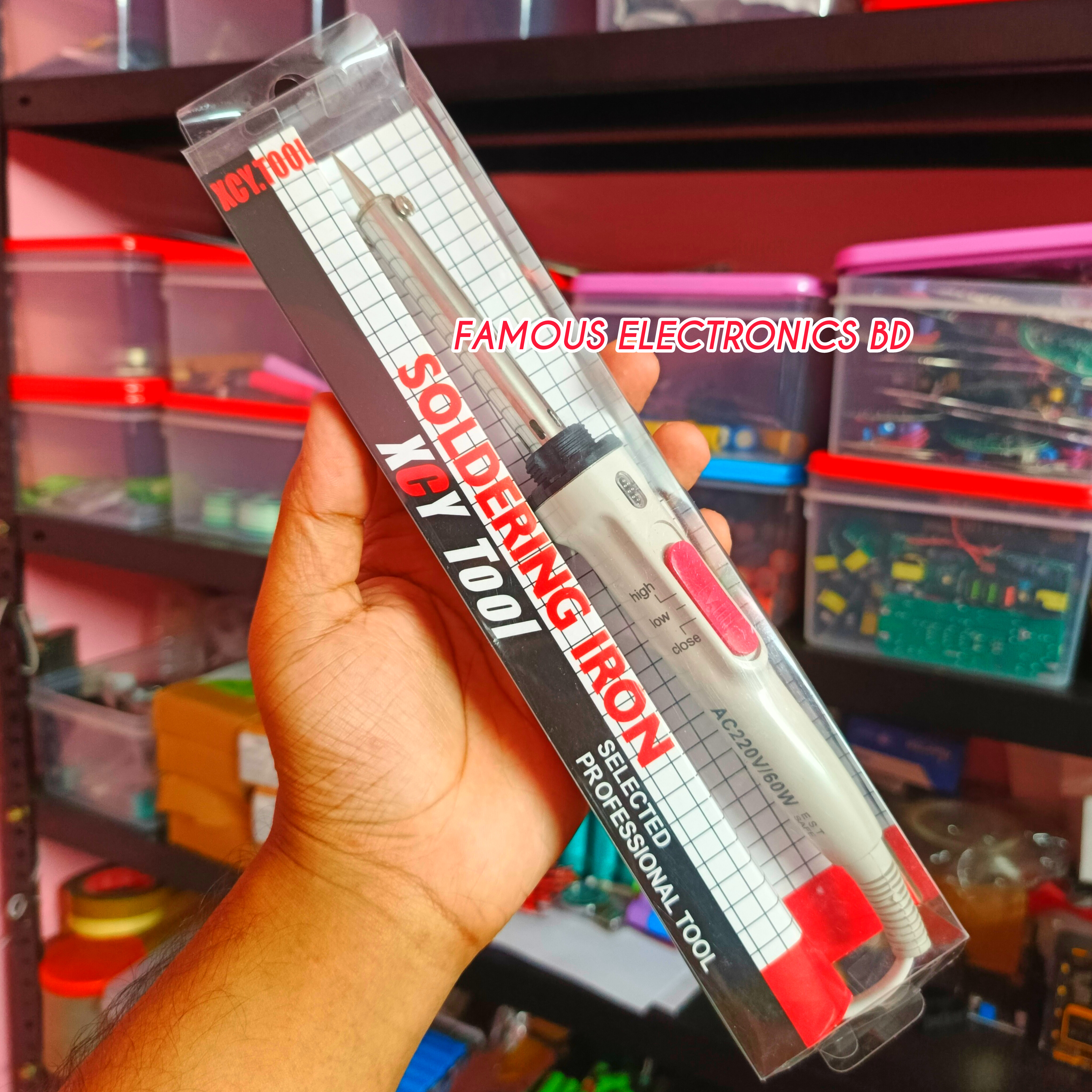 Soldering Iron 220V 60W with High Low Off Switch System- White_img_2