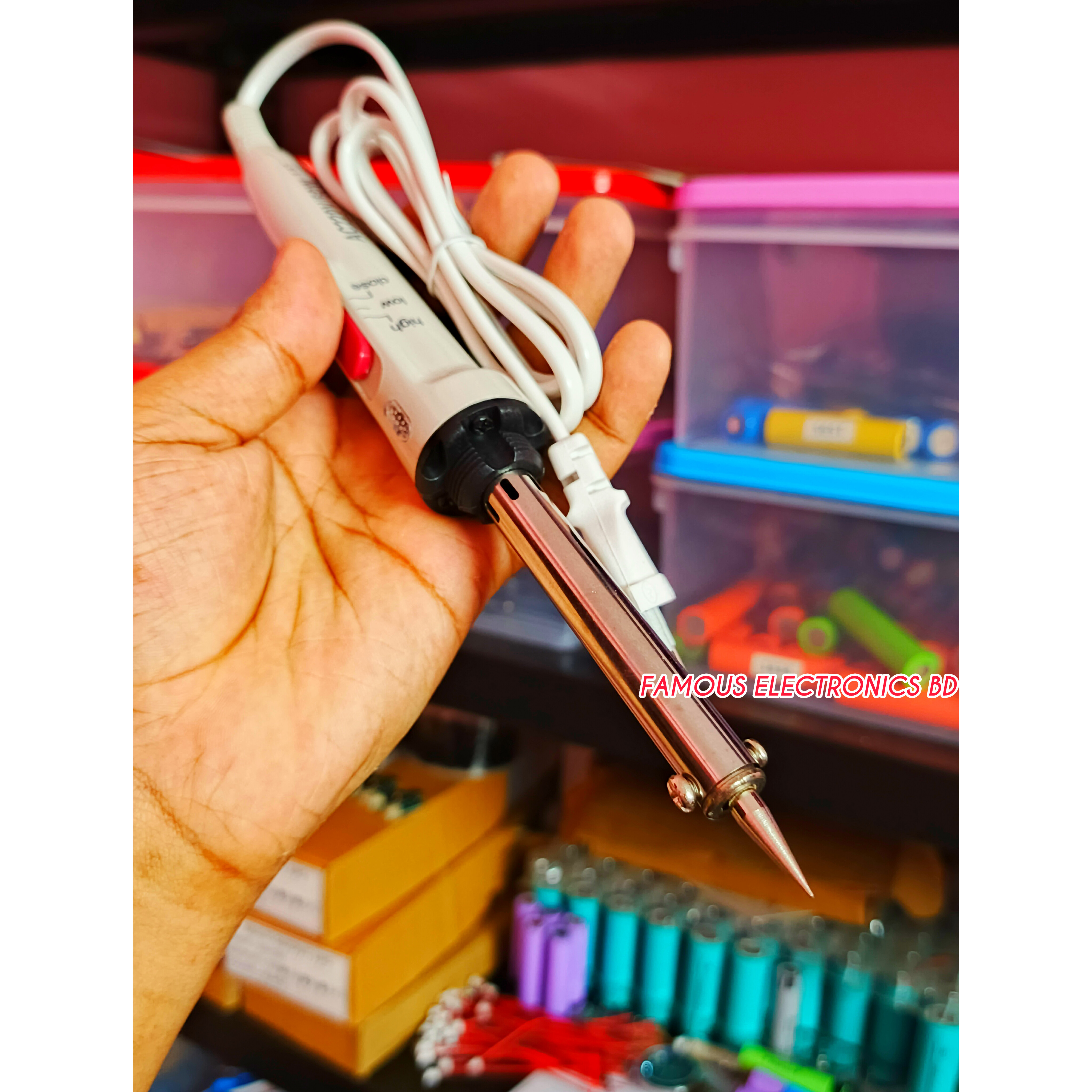 Soldering Iron 220V 60W with High Low Off Switch System- White_img_7