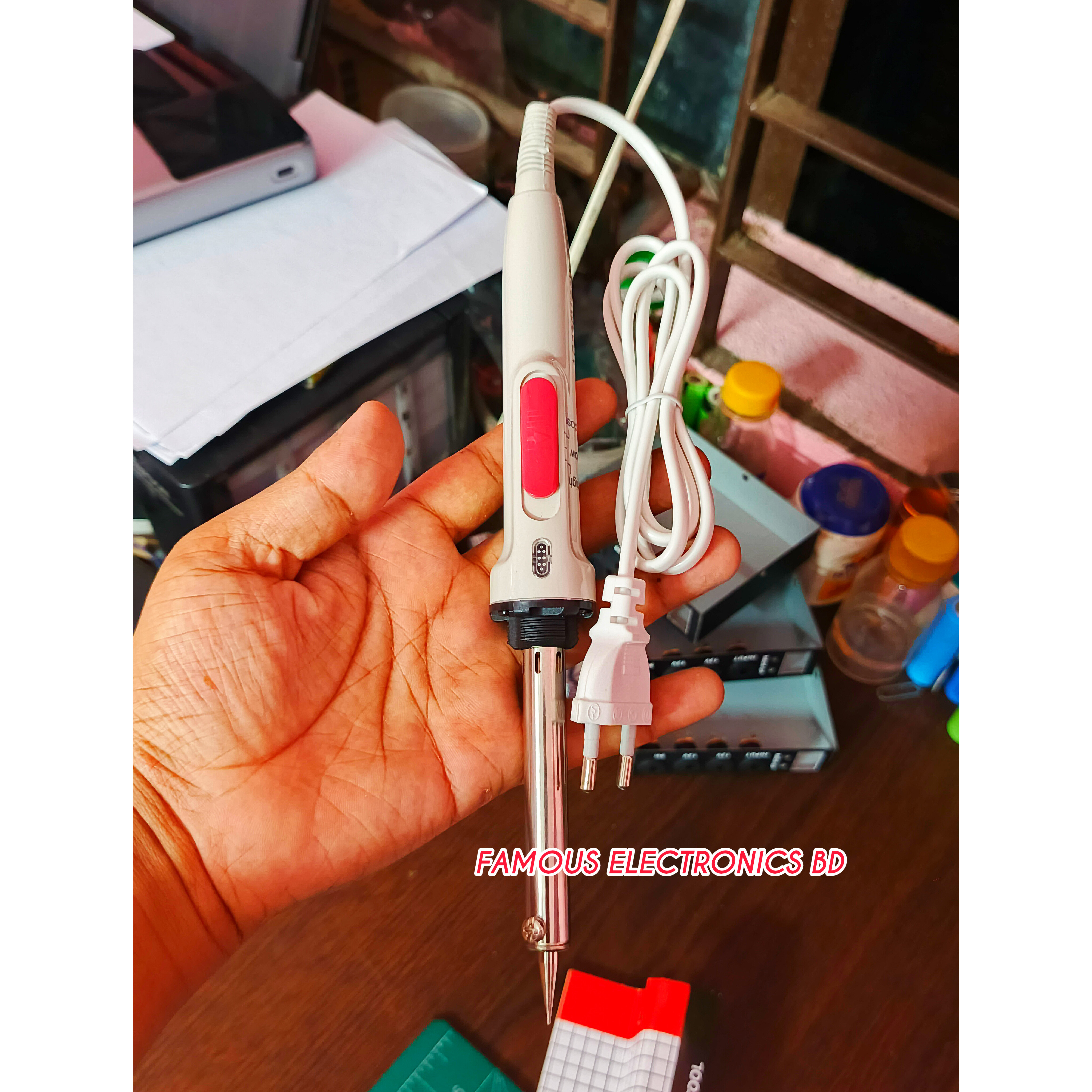 Soldering Iron 220V 60W with High Low Off Switch System- White_img_3