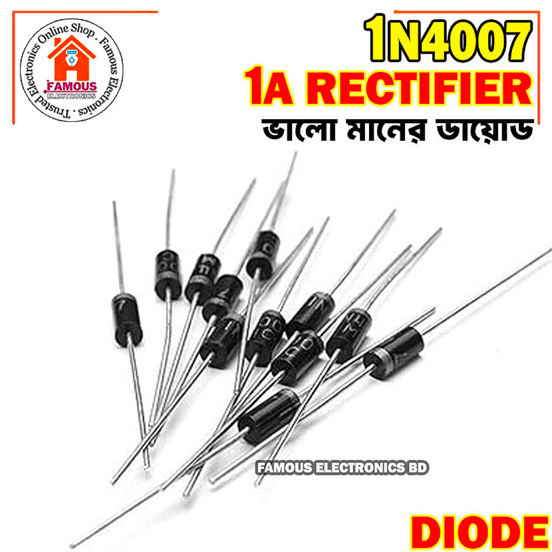 1N4007 General Rectifier Diode -5PCS_img_1
