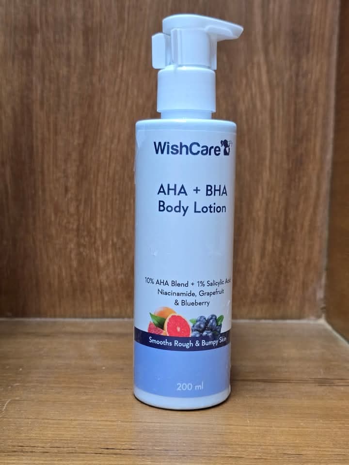 Wishcare AHA+BHA Body Lotion with 1% Salicylic Acid+10%AHA Blend (200ml)