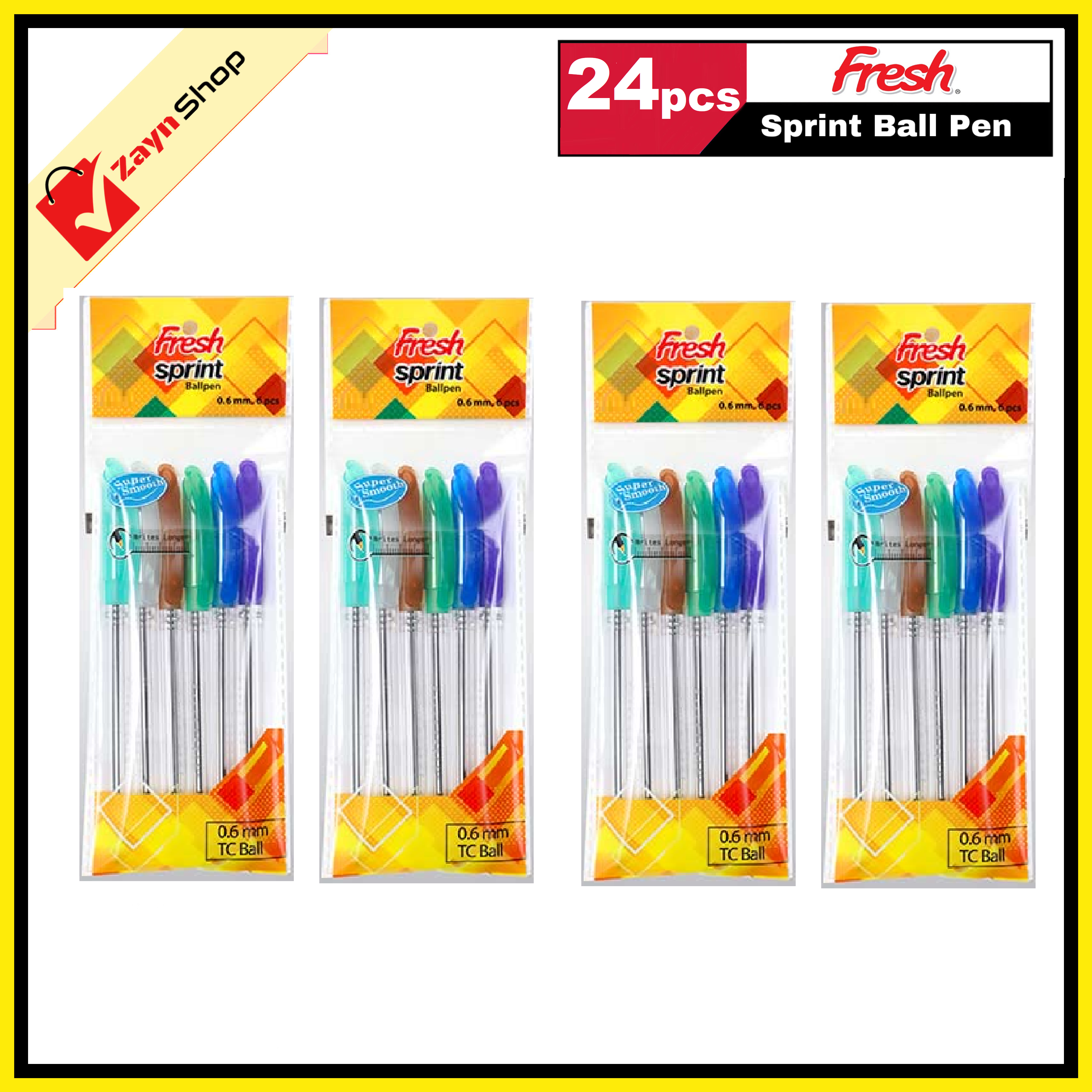 Fresh Sprint Ball Pen 0.6mm pack of 24 pcs_img_0