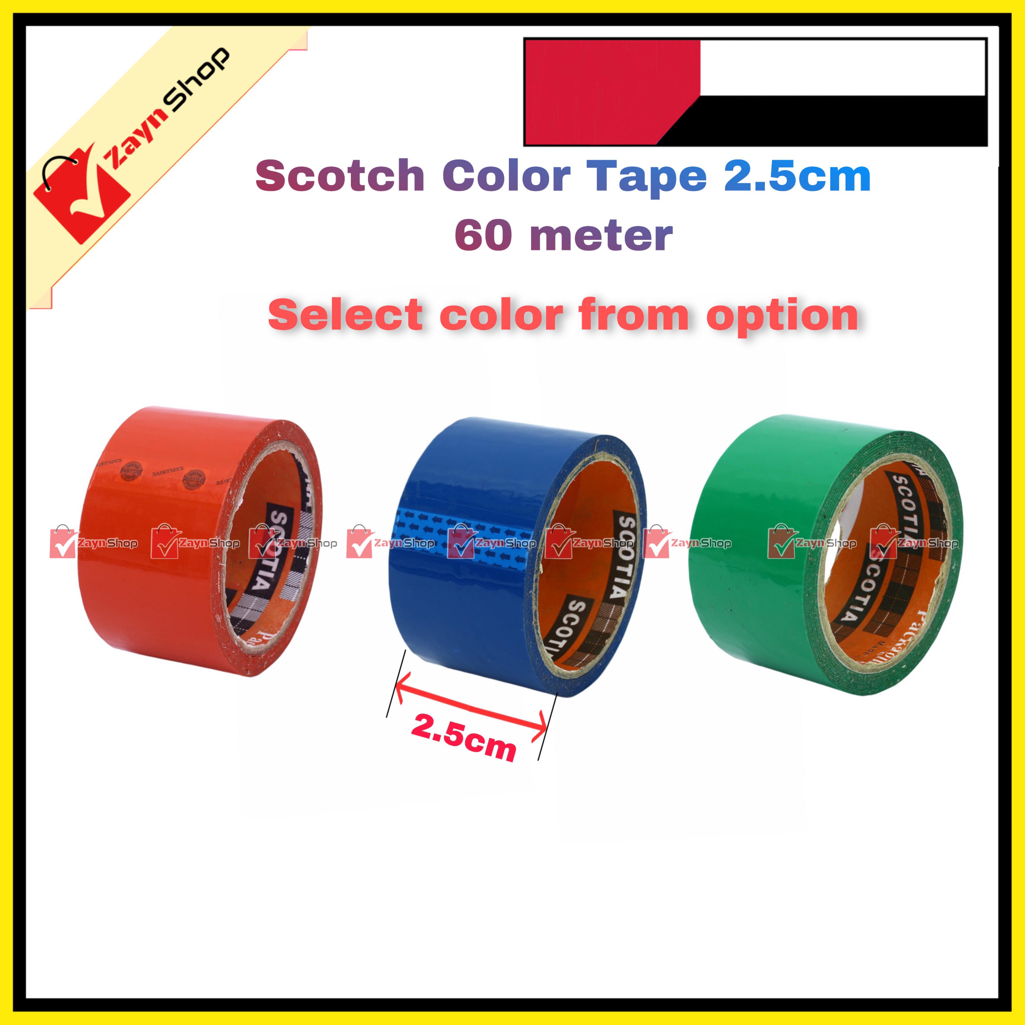 Colorful Scotch Tape Blue Green Red wide 2.5cm 60 meter 1pcs_img_0