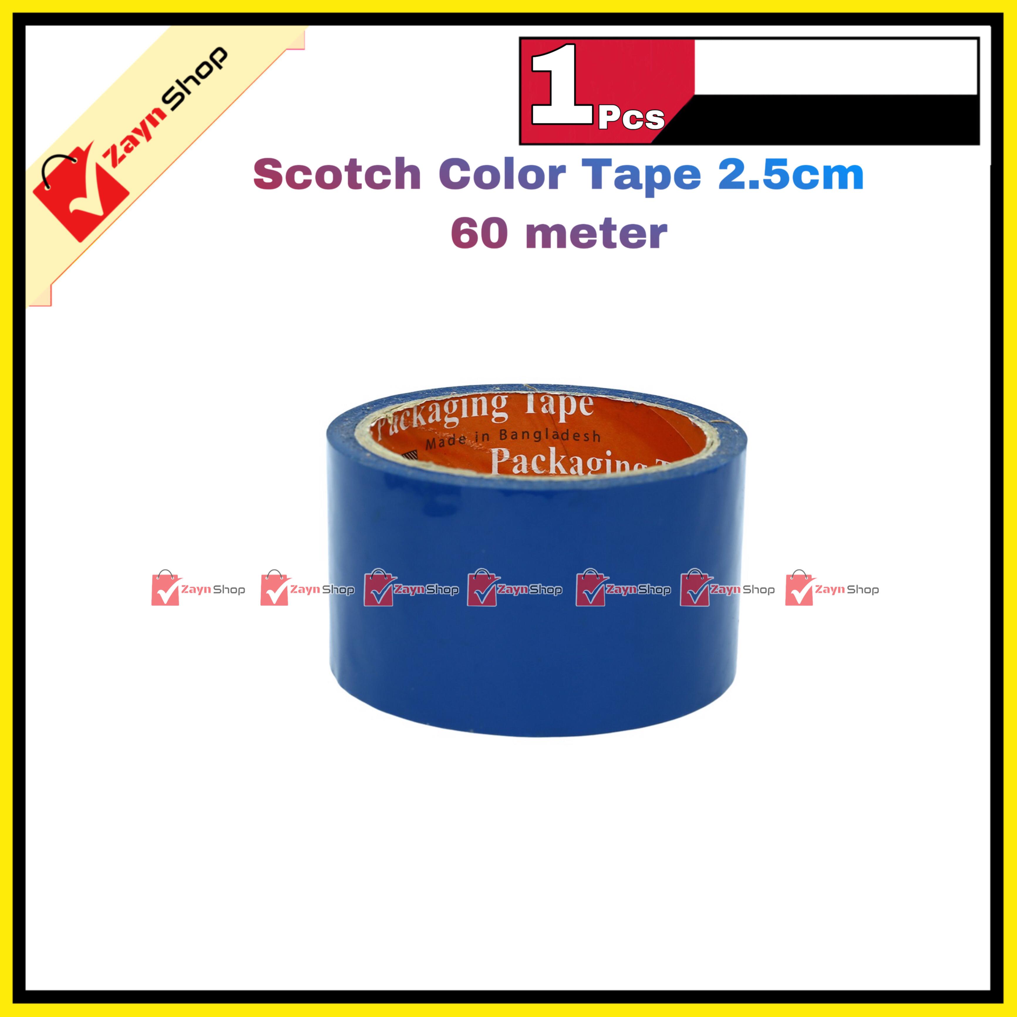 Colorful Scotch Tape Blue Green Red wide 2.5cm 60 meter 1pcs_img_1