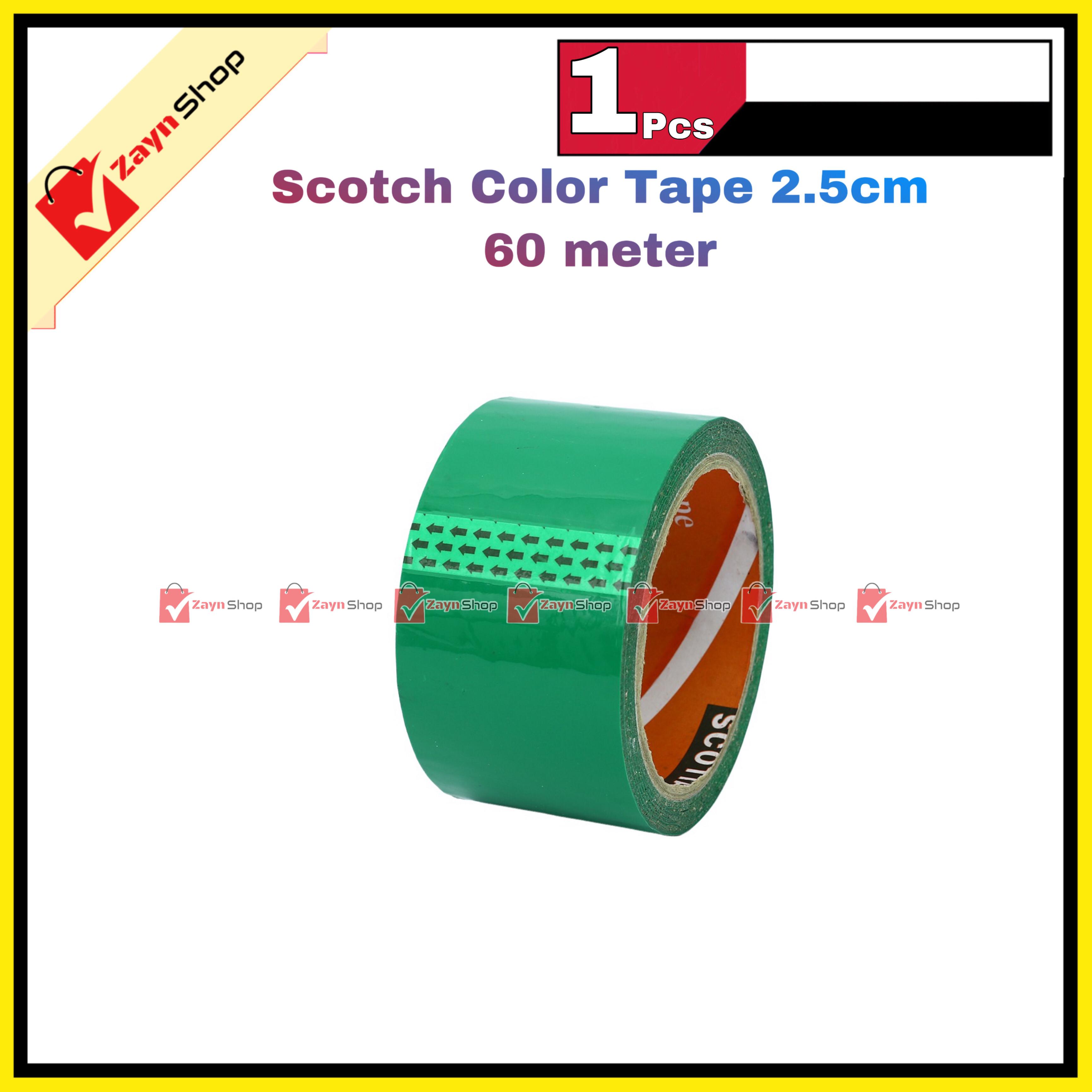 Colorful Scotch Tape Blue Green Red wide 2.5cm 60 meter 1pcs_img_2