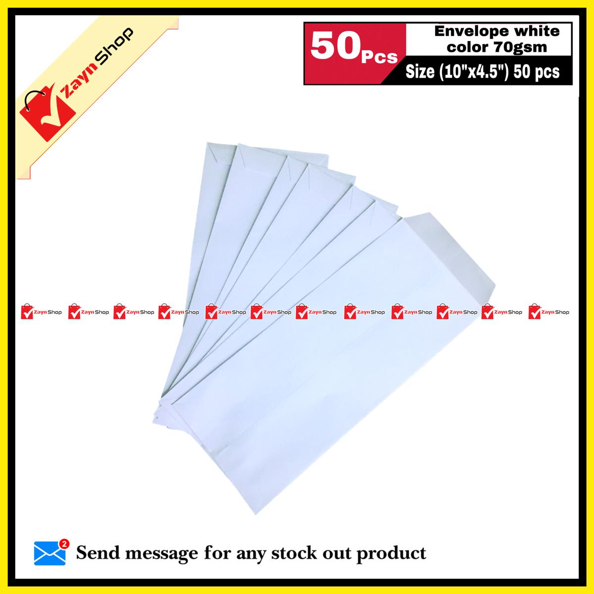 Envelope white color 70gsm Size (10"x4.5") 50 pcs_img_0