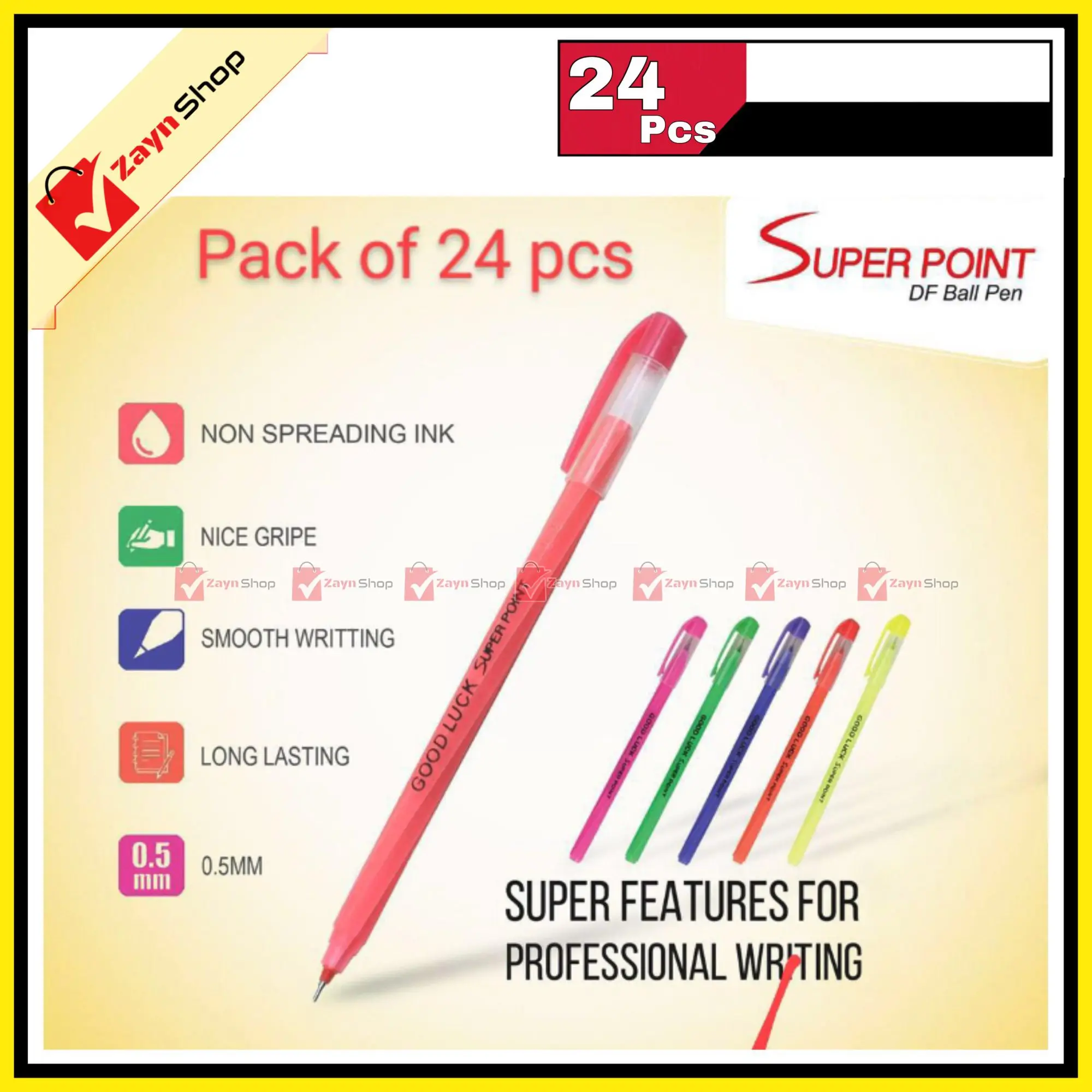 Good Luck Superpoint DF Ball Pen 0.5mm pack of 24 pcs_img_1