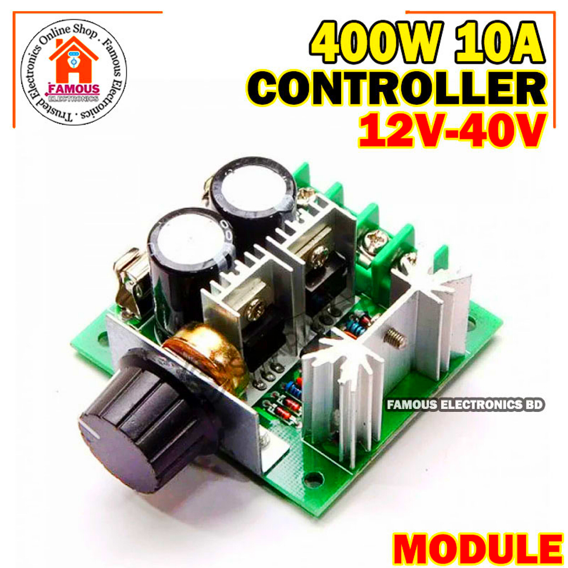 400W 12V-40V DC Motor Speed ​​Controller Regulator DC 12V-40V 10A PWM DC Motor Adjustable Speed ​​Control CVT Switches_img_0