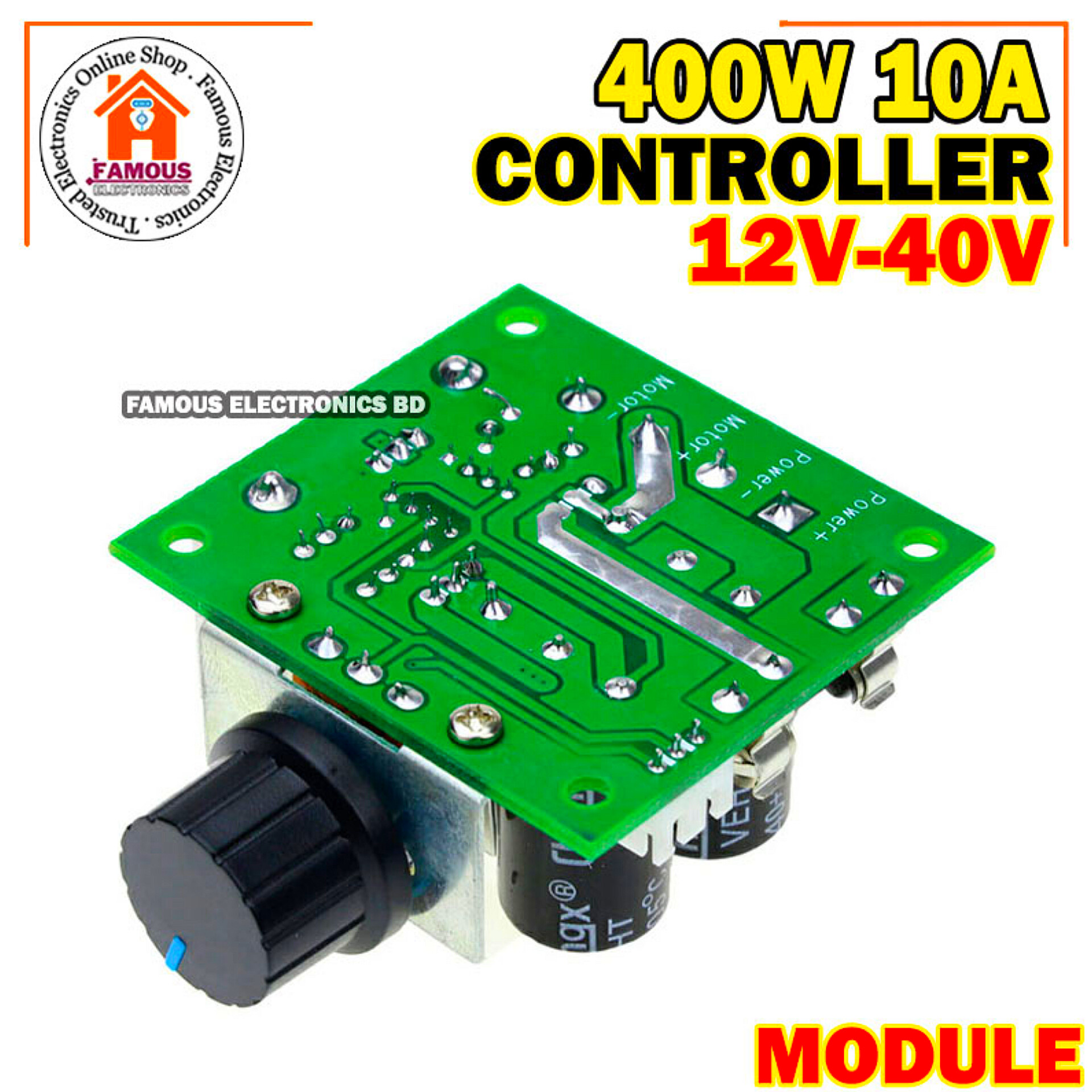 400W 12V-40V DC Motor Speed ​​Controller Regulator DC 12V-40V 10A PWM DC Motor Adjustable Speed ​​Control CVT Switches_img_1