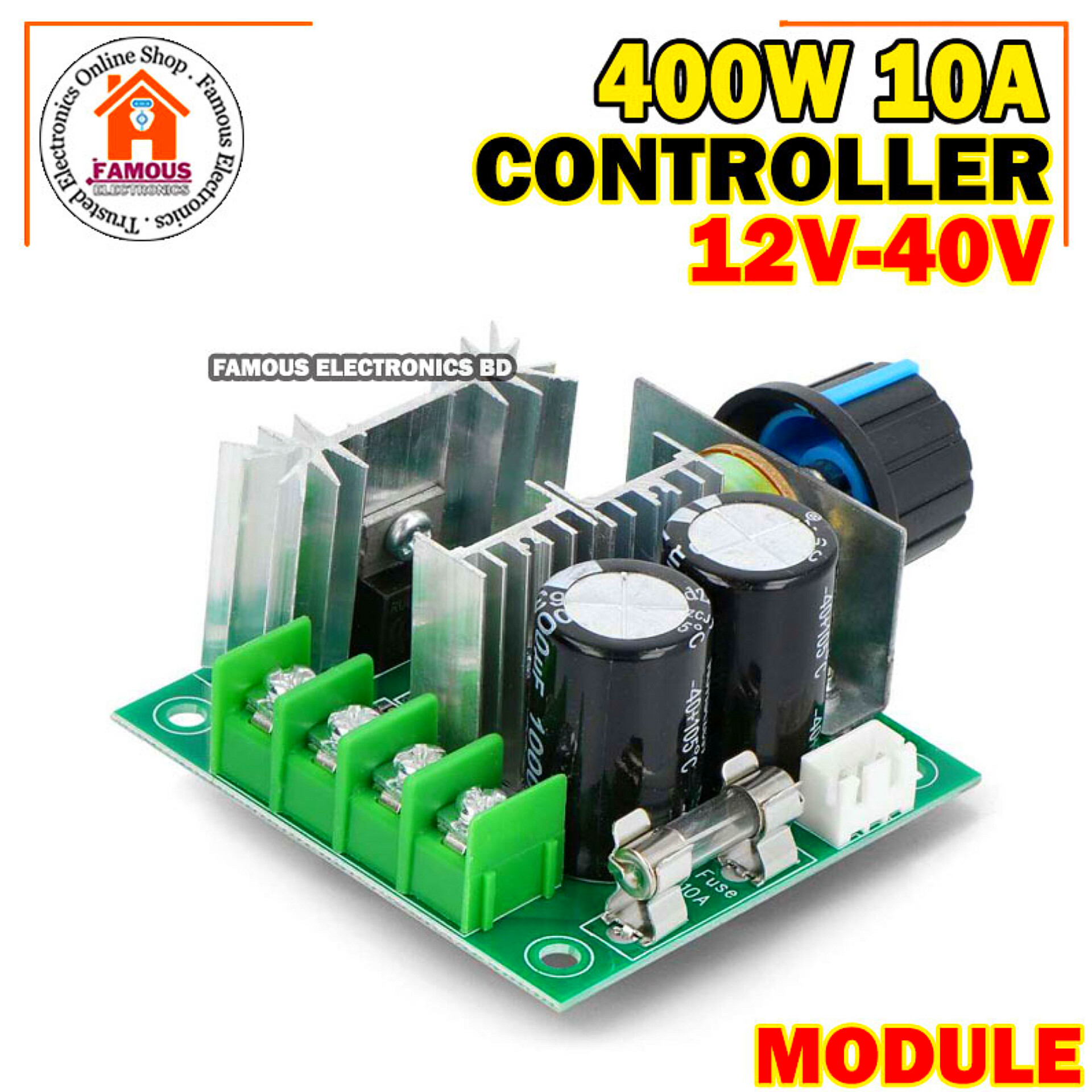 400W 12V-40V DC Motor Speed ​​Controller Regulator DC 12V-40V 10A PWM DC Motor Adjustable Speed ​​Control CVT Switches_img_4