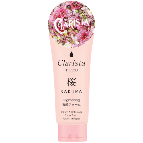 CLARISTA TOKYO SAKURA & HATOMUGI FACIAL FOAM 130g (JAPAN)_img_0