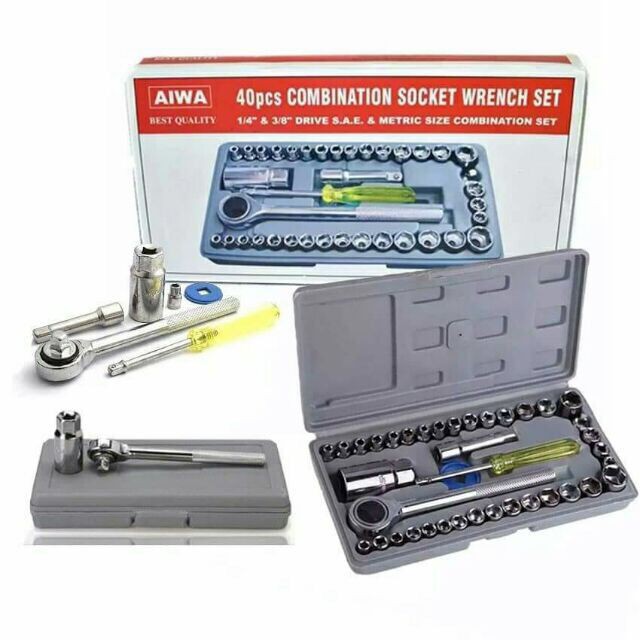 Aiwa 40pcs Multipurpose Combination Socket Set with Box_img_1