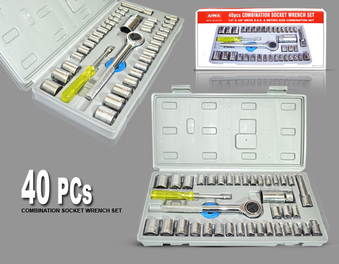 Aiwa 40pcs Multipurpose Combination Socket Set with Box_img_5