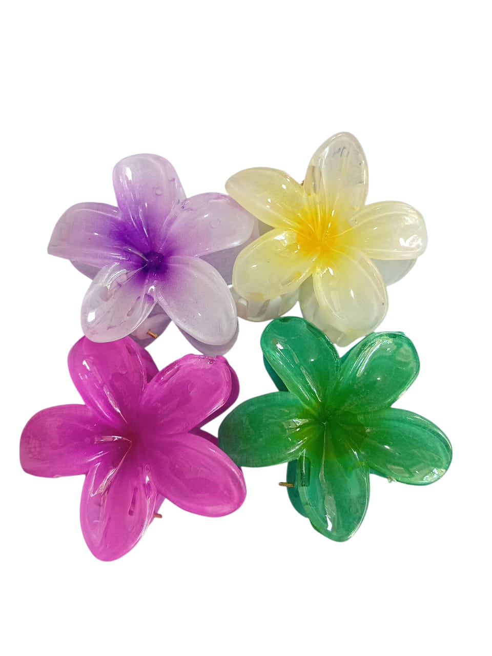 Hair Clip Medium (মাঝারি ফুল কাঁকড়া) 4ps
