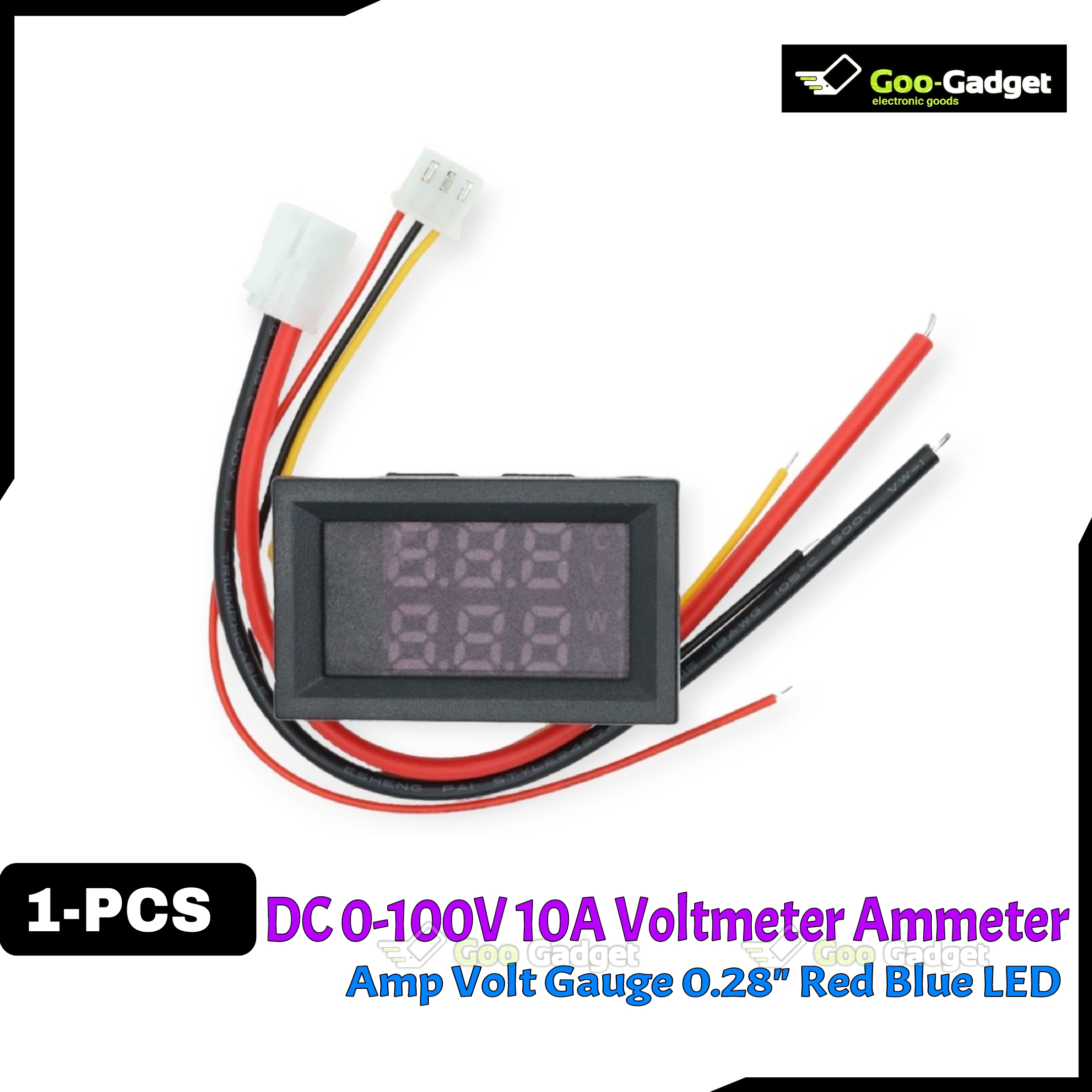 DC 0-100V 10A Dual Digital Voltmeter Ampere Meter LED Display