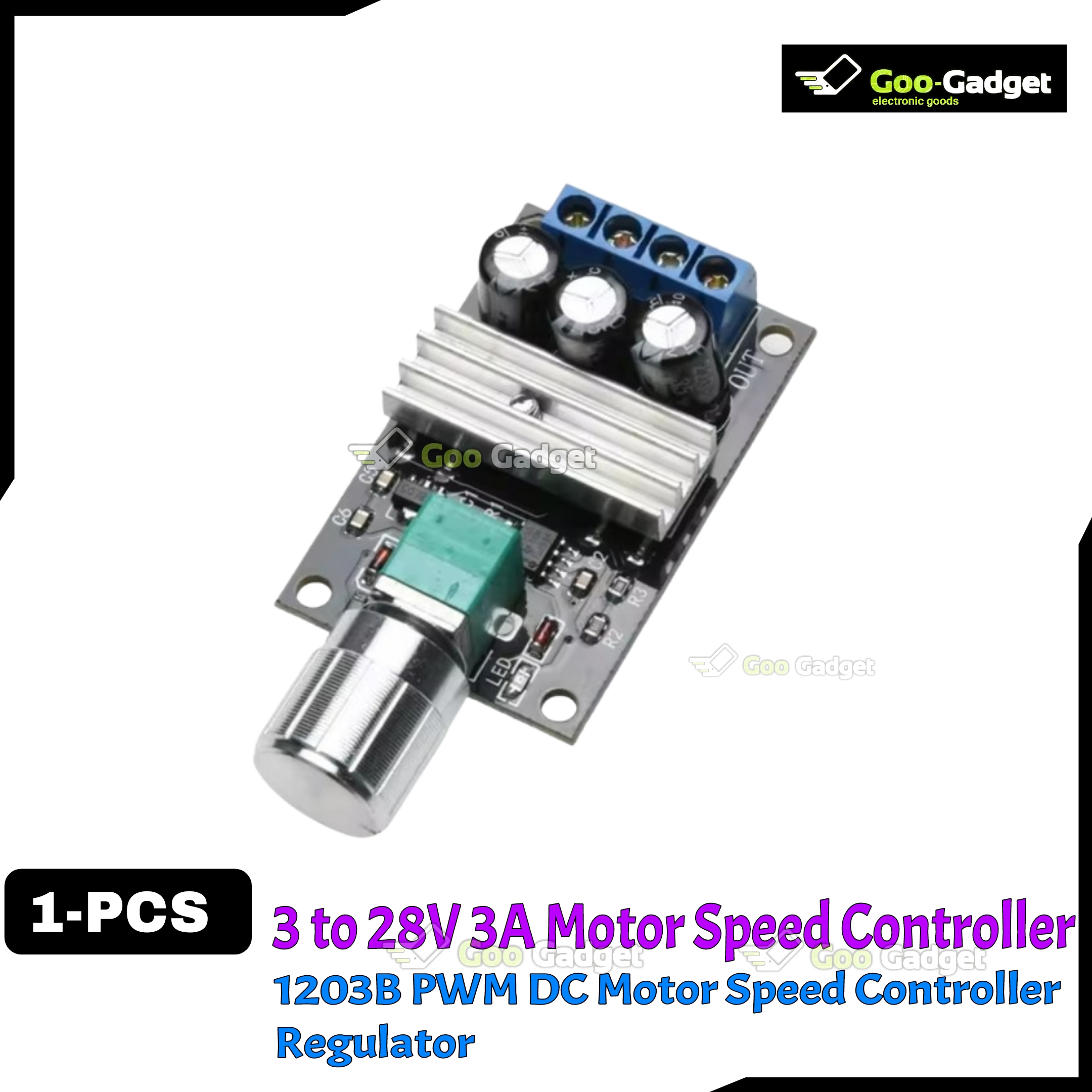 DC 80W PWM Motor Speed Controller | DC Motor Speed Regulator, 3A Motor Speed Controller, Adjustable Motor Speed Module, PWM Motor Driver