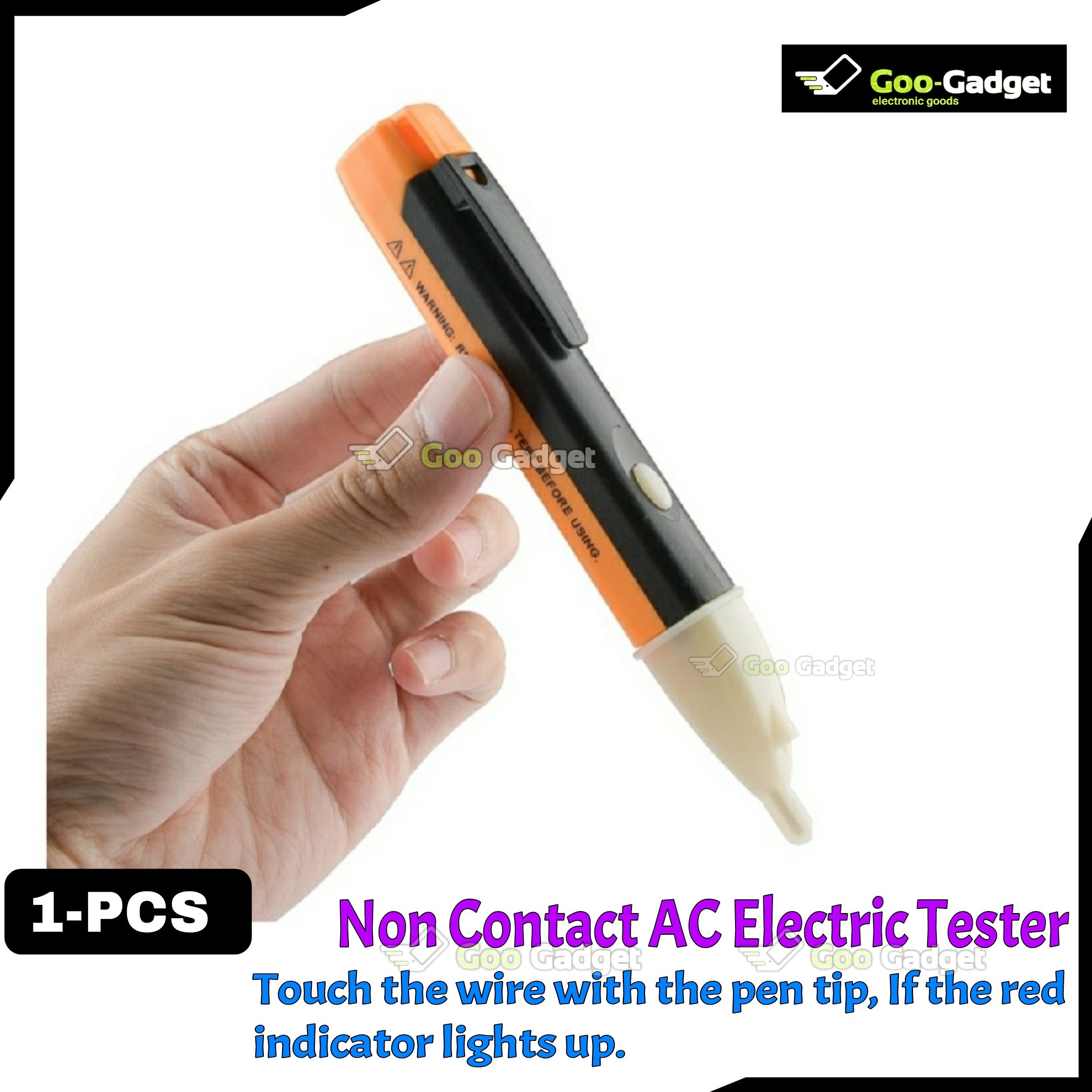 RRI Non-Contact AC Voltage Detector Pen | Safety Electric Tester 90V~1000V with LED Alert for Electrical Inspection