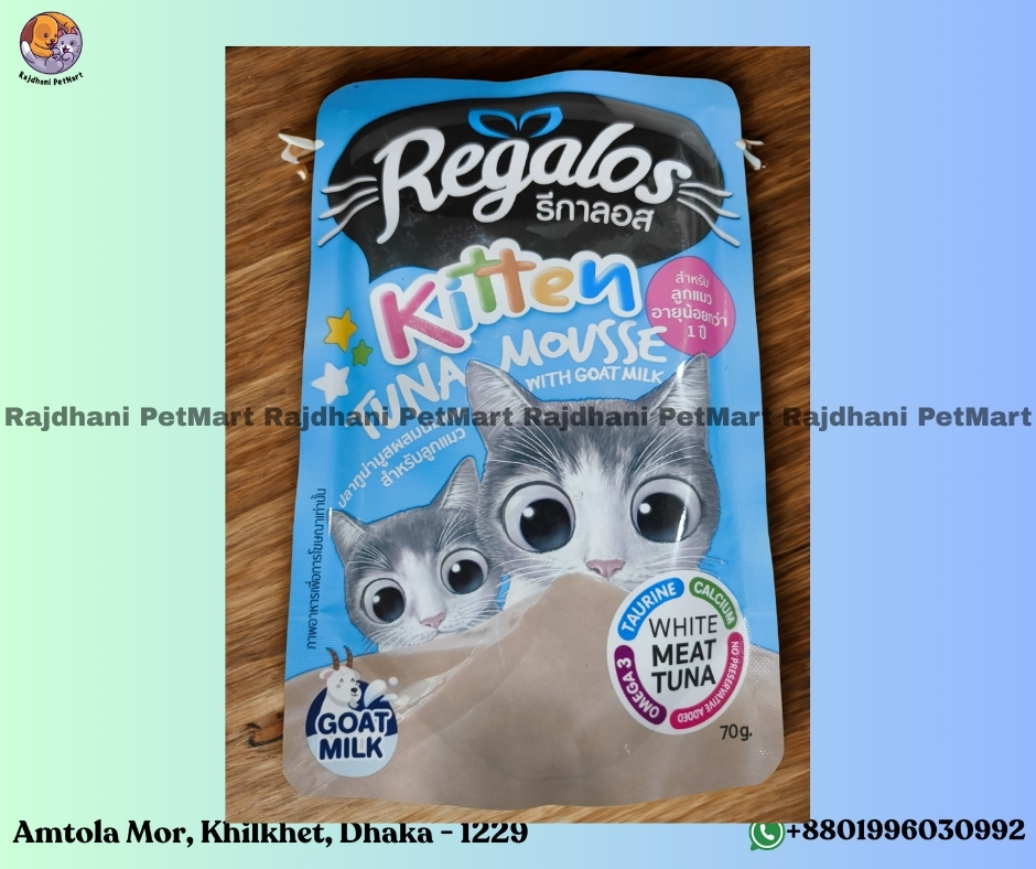 Regalos Kitten Cat Wet Food Tuna Mousse With Goat Milk 70g