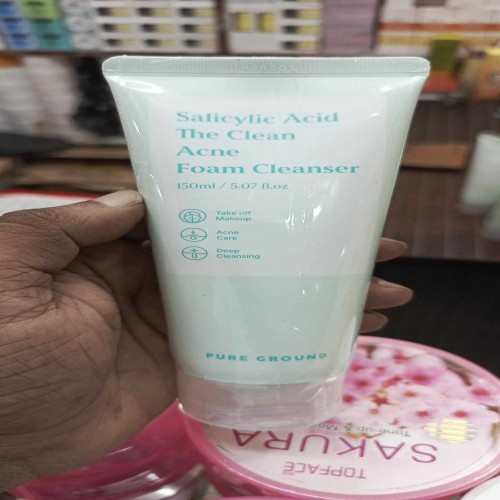 PURE GROUND Salicylic Acid Acne Foam Cleanser (KOREA)_img_1