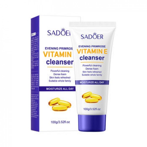 SADOER Evening Primrose Vitamin E Moisturizing Deep Cleansing Facial Cleanser- 100g (CHINA)_img_0