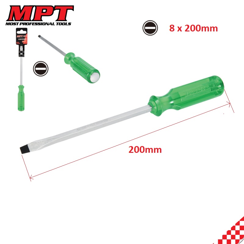 MPT Go Through Slotted Screwdriver, ( MHA01010-6x150 | MHA01010-8x200 ), Cr-V; MHA01010_img_2