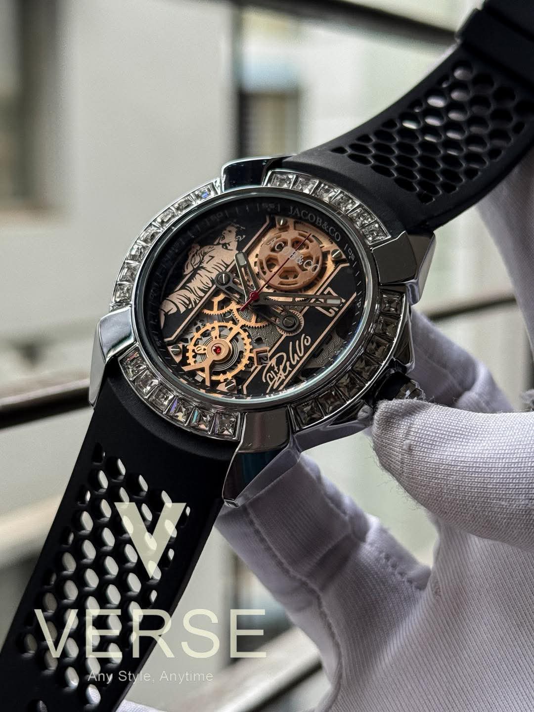 Jacob & Co cr7 stone quatrz sweep silver