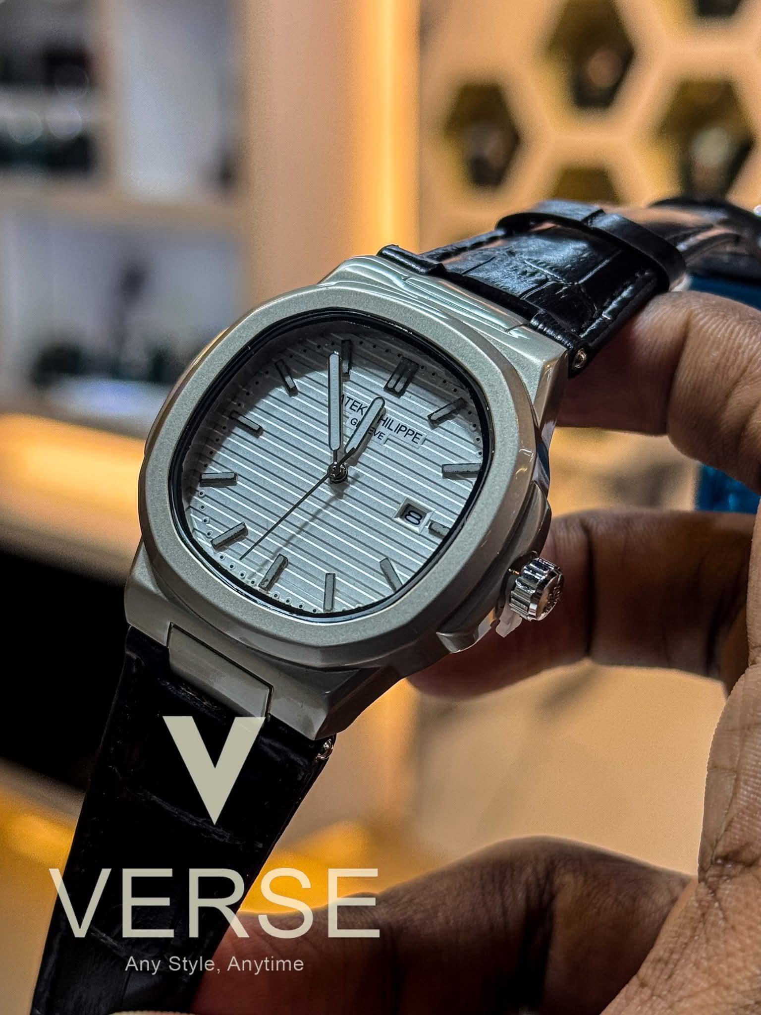 Patek Nautilus white dial sweep