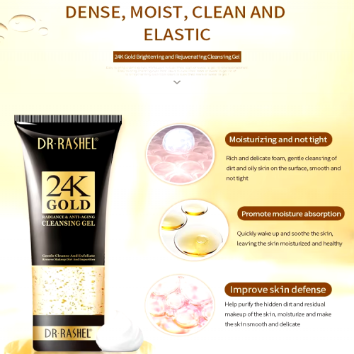 Dr. Rashel 24K Gold Radiance & Anti-Aging Cleansing Gel 100gm_img_1
