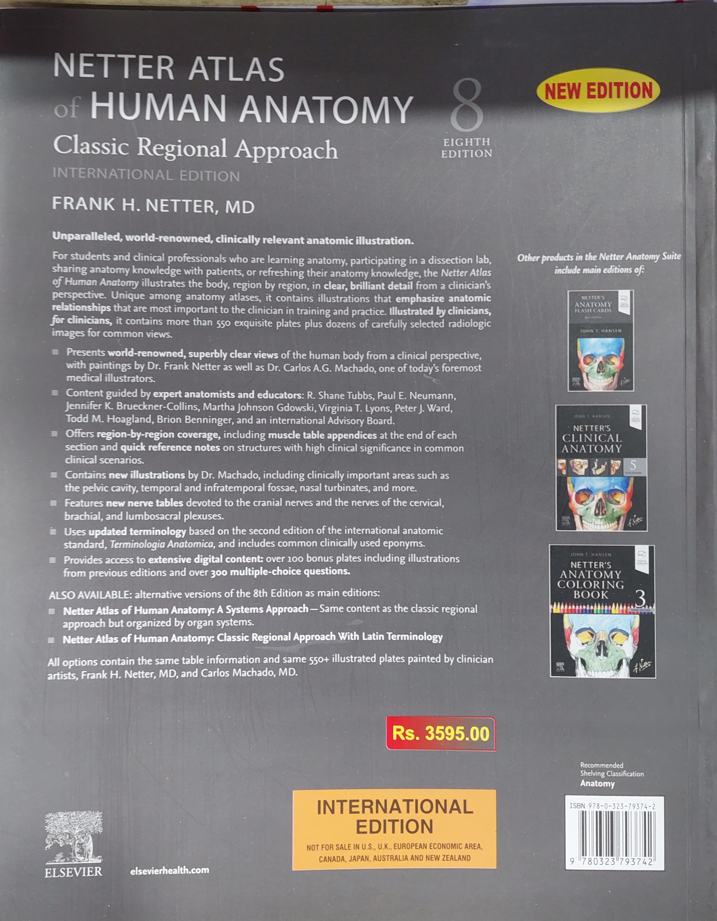 NETTER ATLAS of HUMAN ANATOMY classic regional approach - 8th edition_img_4