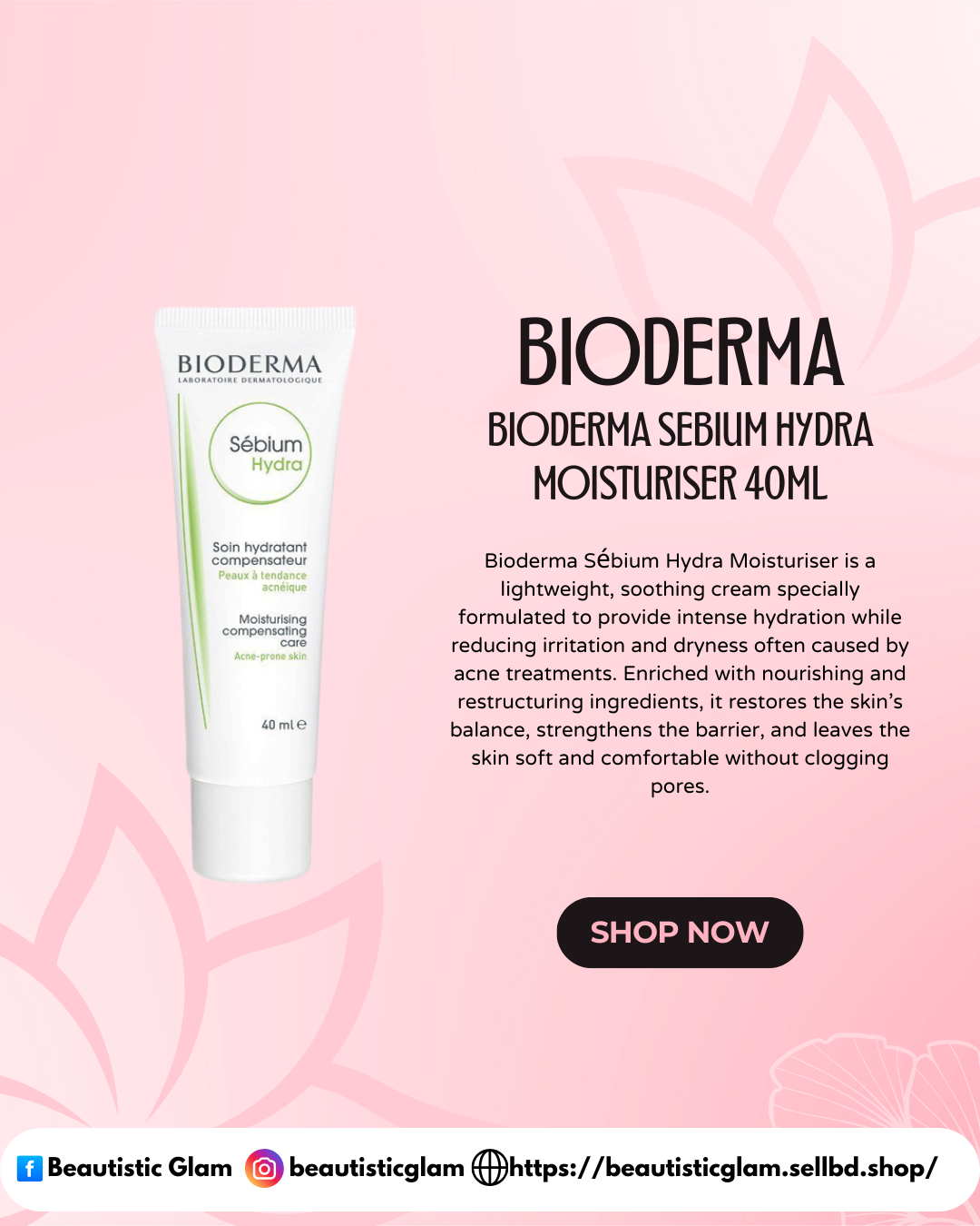 Bioderma Sebium Hydra Moisturiser 40Ml