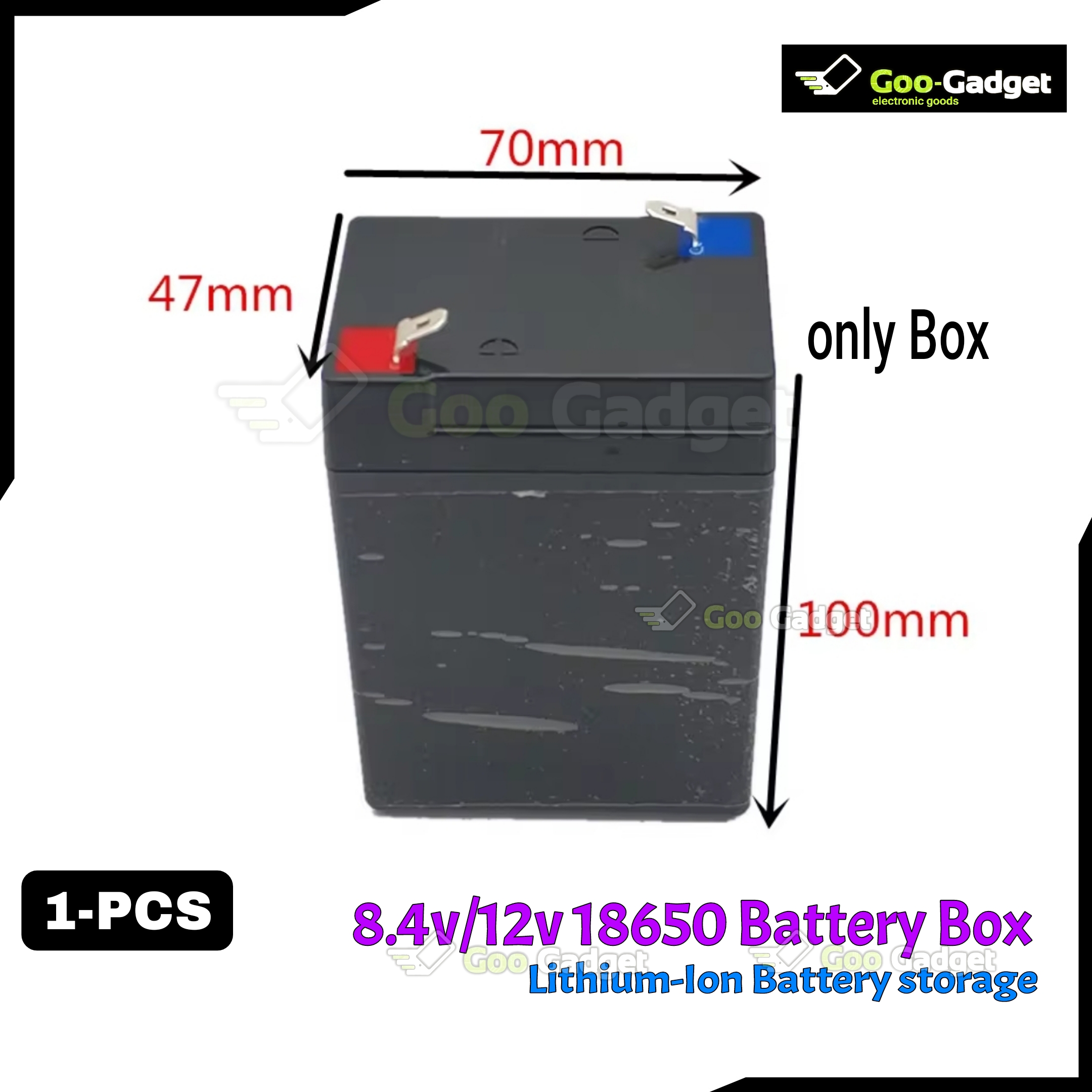 18650 Battery Pack Kit (8.4V / 12.6V) with Storage Box + Spacer + Nickel + 2S/3S 20A BMS – 6 Cell Holder