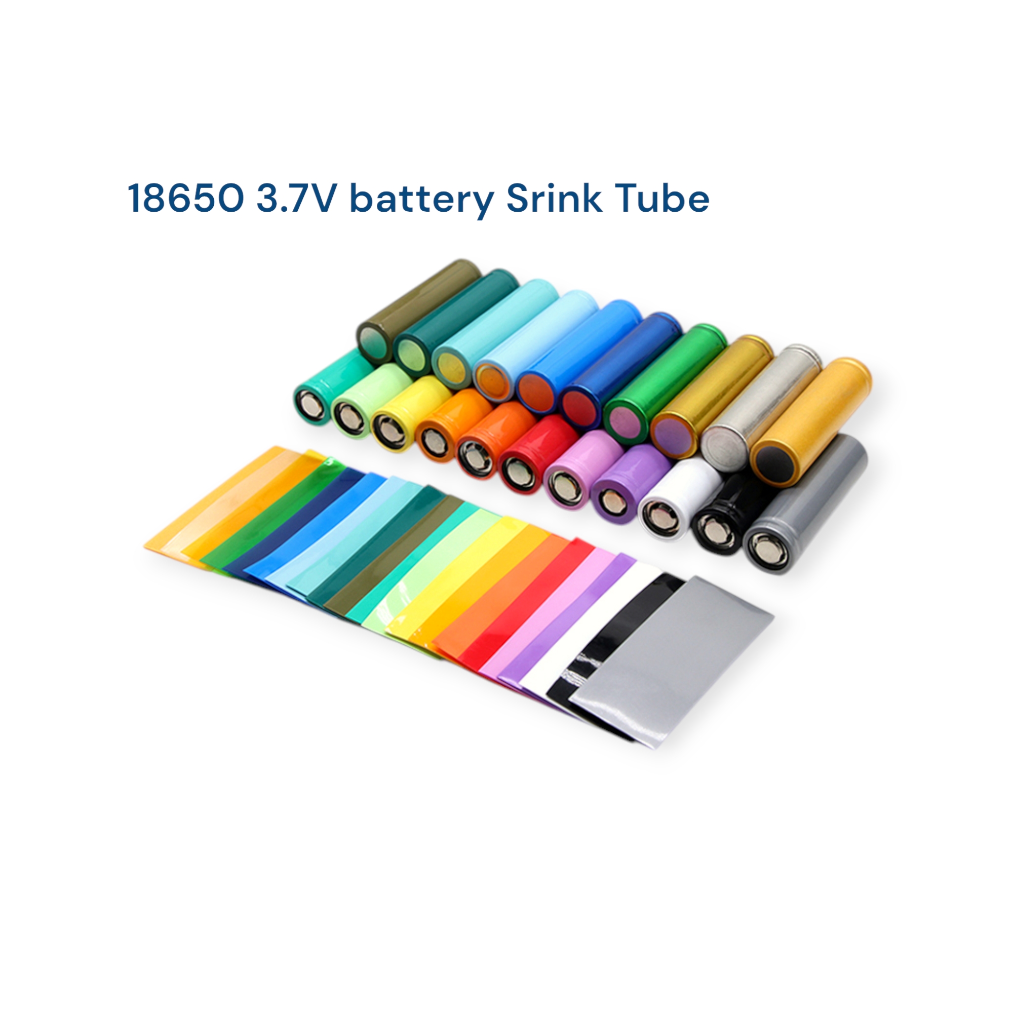 18650 Battery Sleeve Heat Shrink Shrinkable Tube Insulated Multicolor Battery Skin PVC FilmTape Protector Cover Pipe