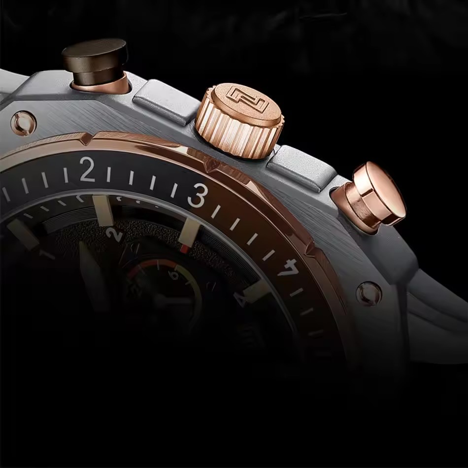 Naviforce 8057 Gents Belt Watch- Brown Dial- Silver Bezel- Brown Belt- TF Code NF998BM_img_5