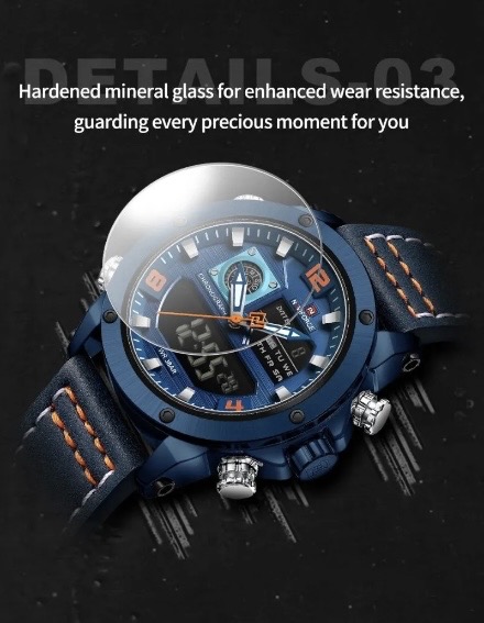 Naviforce 9236 Gents Belt Watch- Blue Dial- Blue Bezel- Blue Belt- TF Code NF995BM_img_7