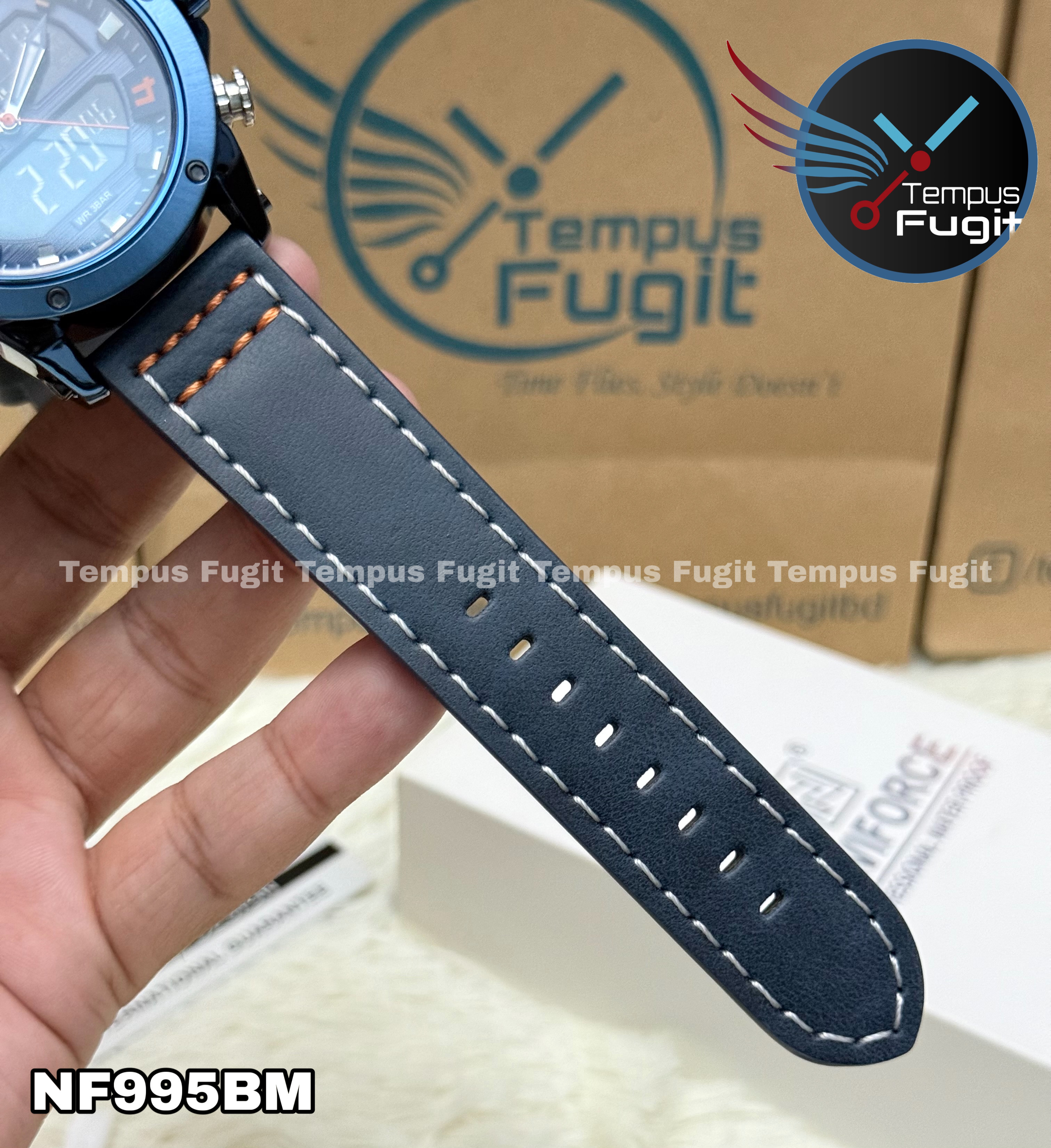 Naviforce 9236 Gents Belt Watch- Blue Dial- Blue Bezel- Blue Belt- TF Code NF995BM_img_14