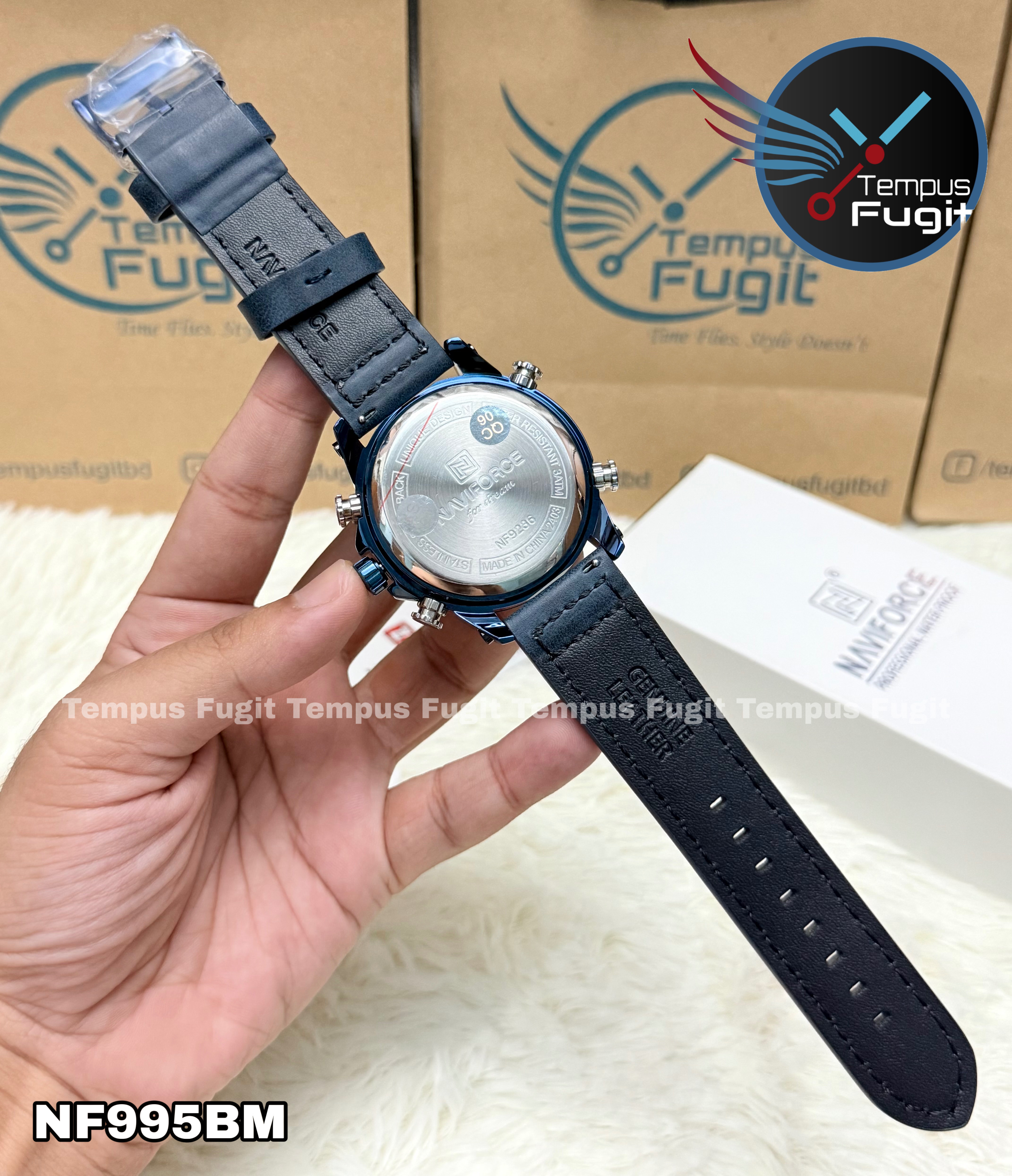 Naviforce 9236 Gents Belt Watch- Blue Dial- Blue Bezel- Blue Belt- TF Code NF995BM_img_15