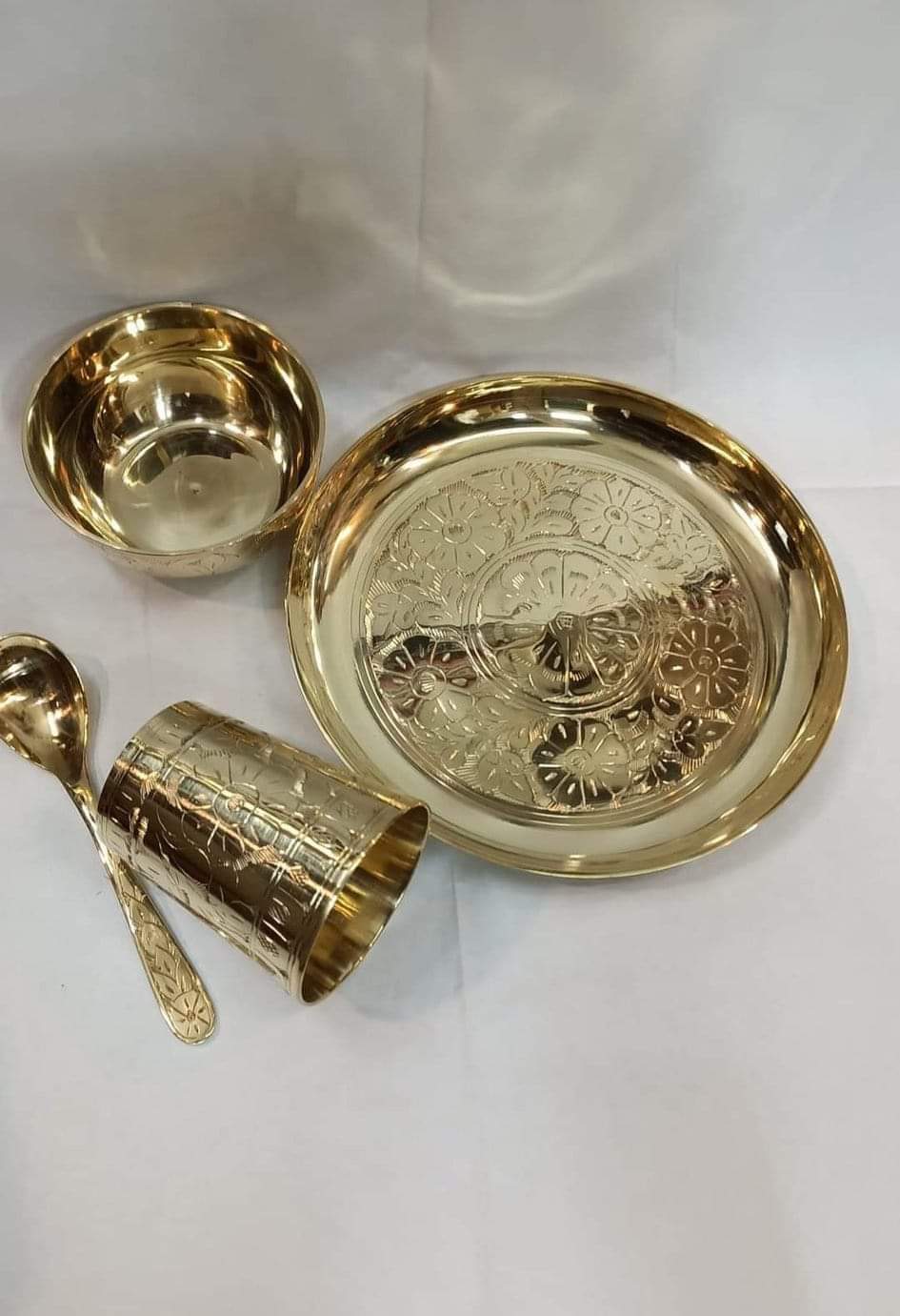 অন্নপ্রাশন নকশা সেট পিতল - Image 3