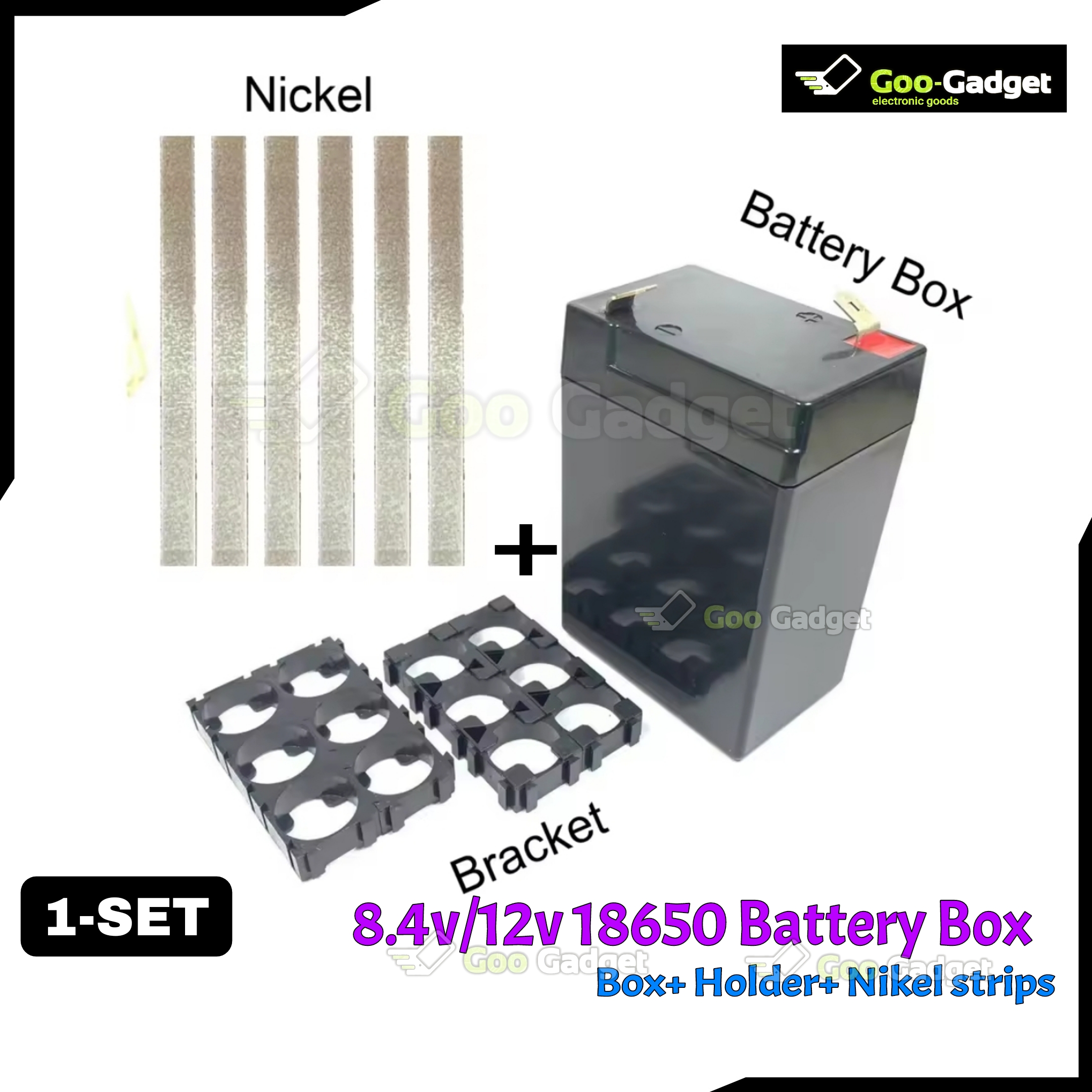 18650 Battery Pack Kit (8.4V / 12.6V) with Storage Box + Spacer + Nickel + 2S/3S 20A BMS – 6 Cell Holder_img_2