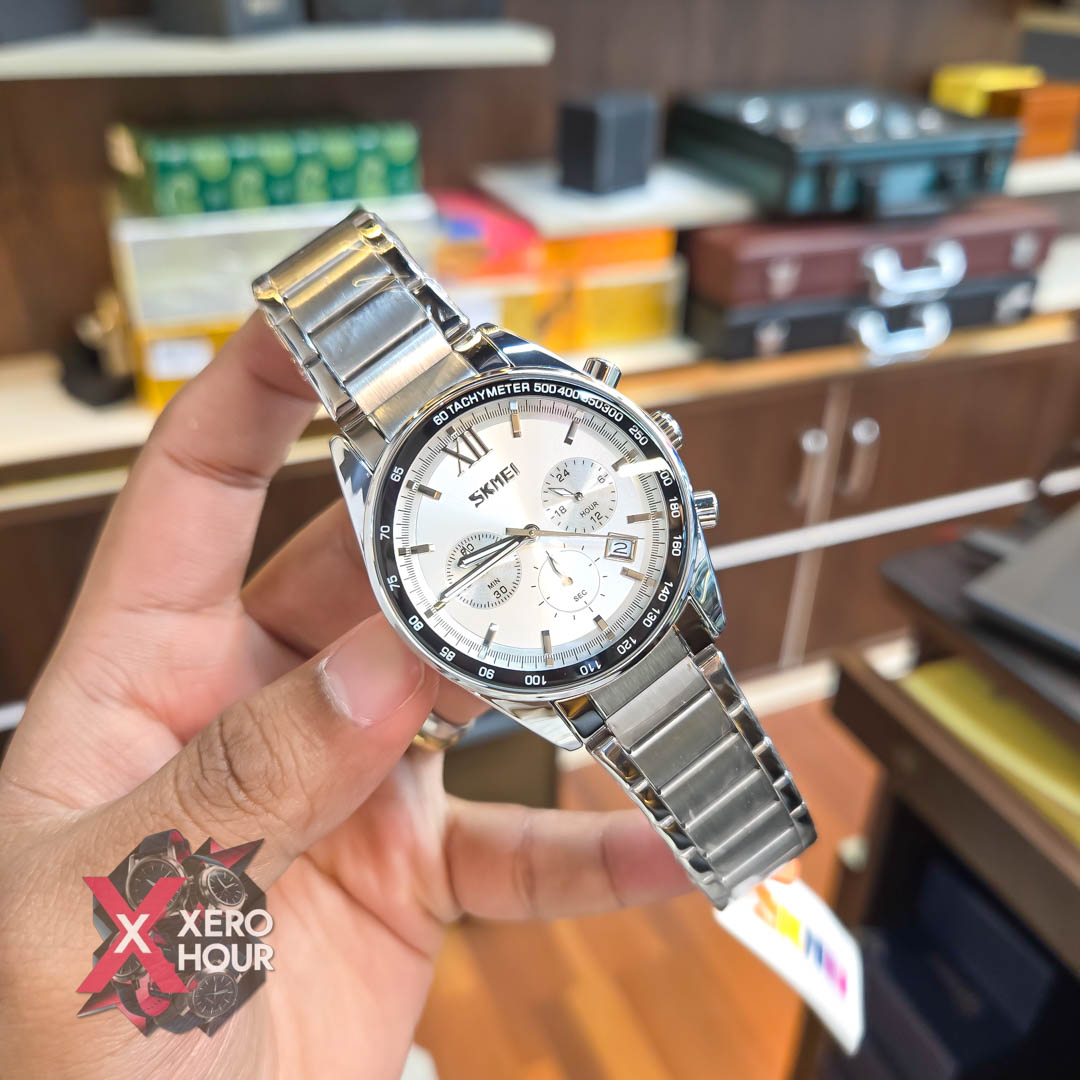 SKMEI 9096 Men’s Fashion Japan Movt Quartz Watch | White Dial_img_1