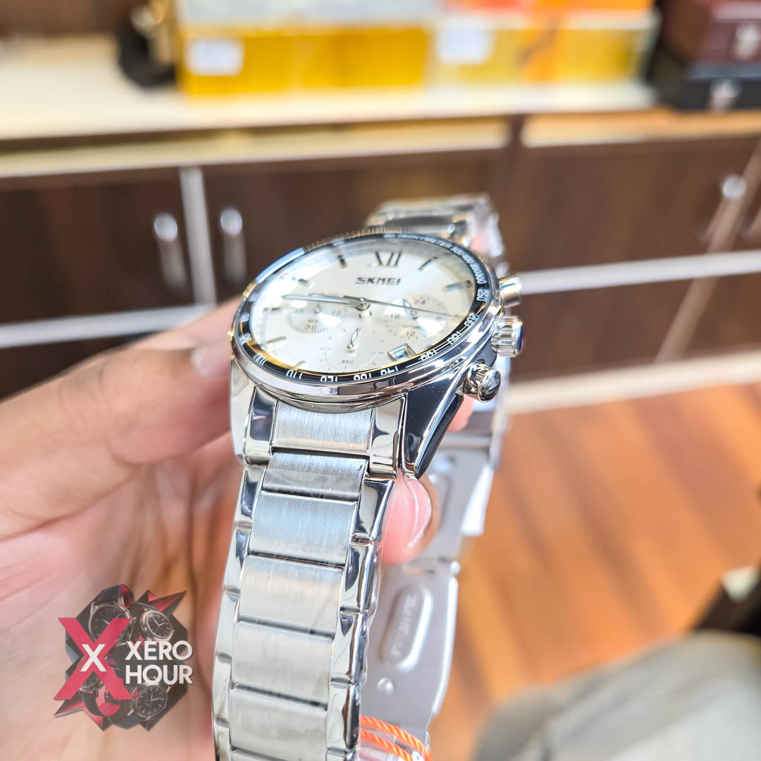 SKMEI 9096 Men’s Fashion Japan Movt Quartz Watch | White Dial_img_3