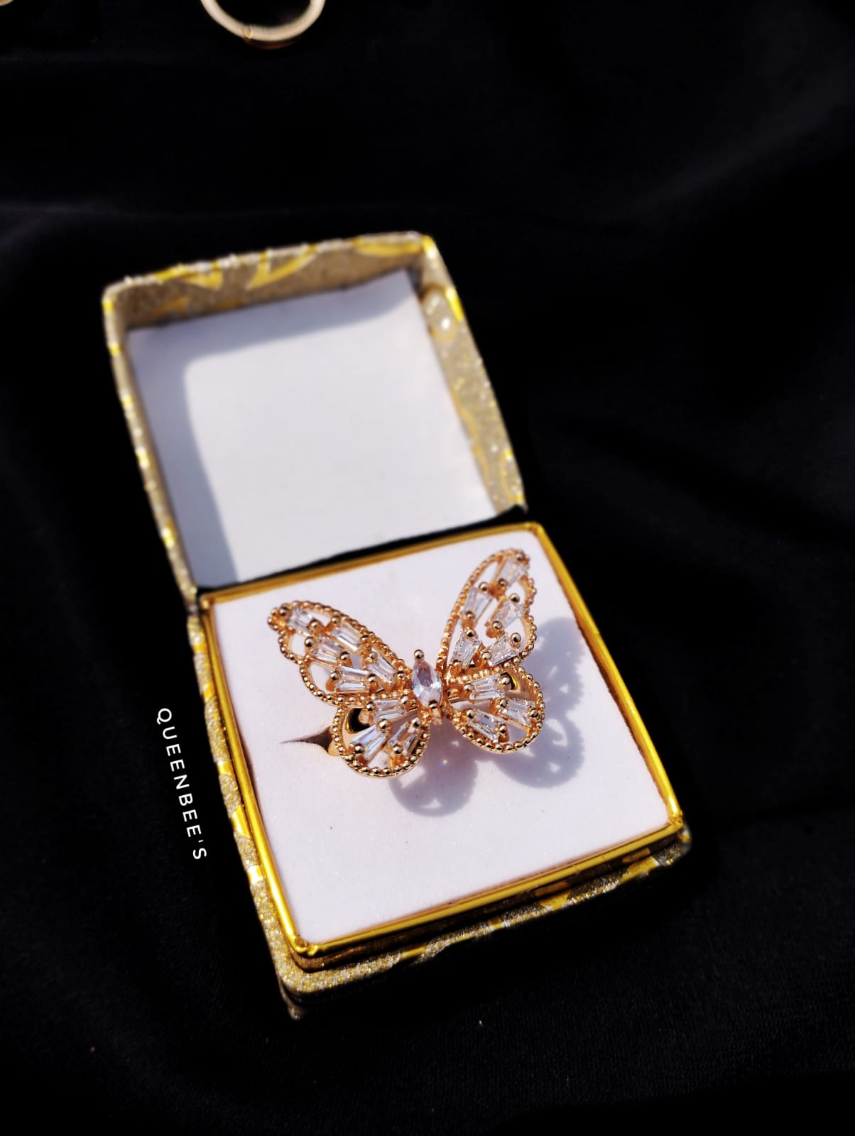 Butterfly Stone Finger Ring