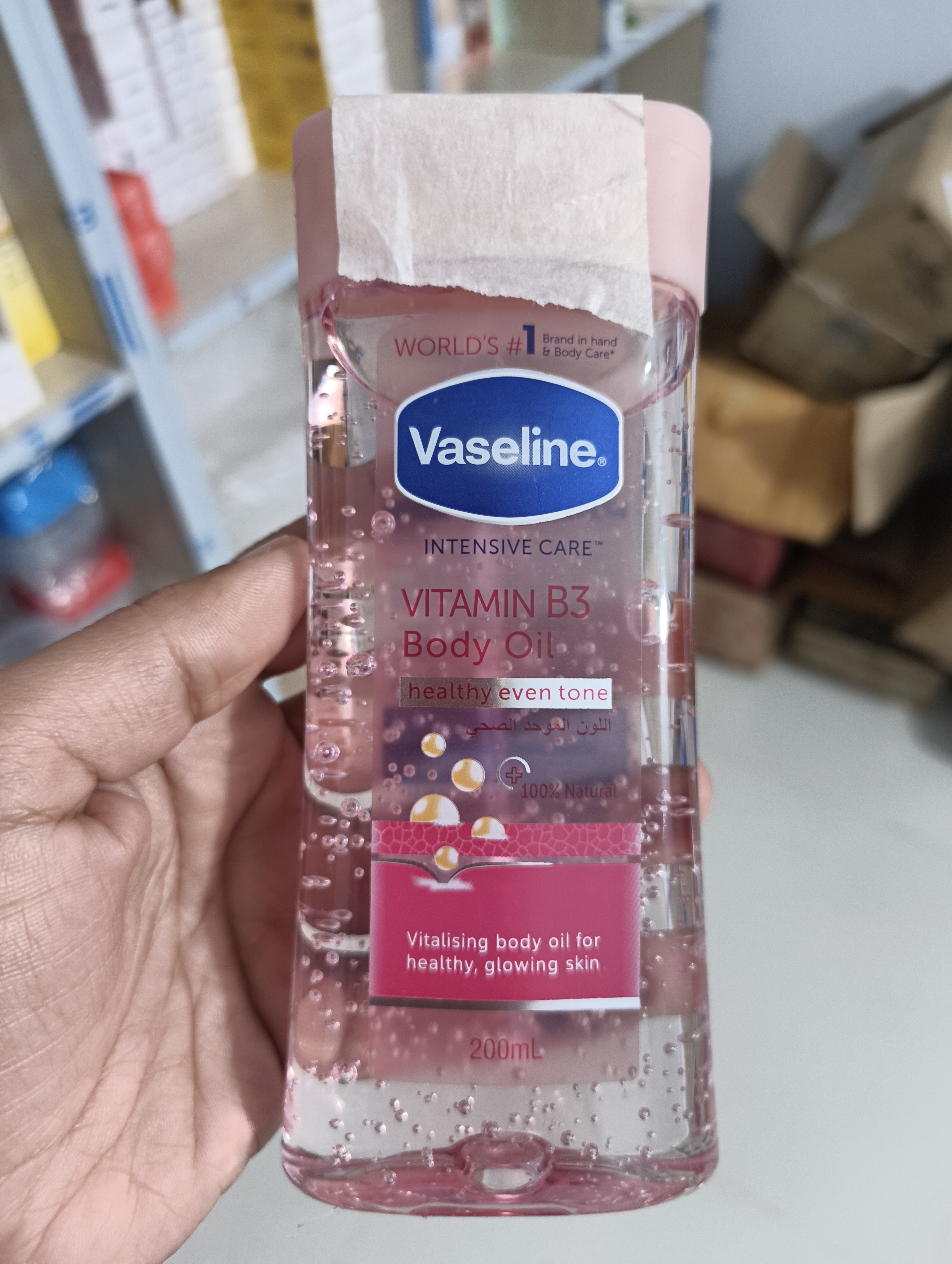 VASELINE INTENSIVE CARE VITAMIN B3 BODY OIL- HEALTHY EVEN TONE 200 ml_img_1