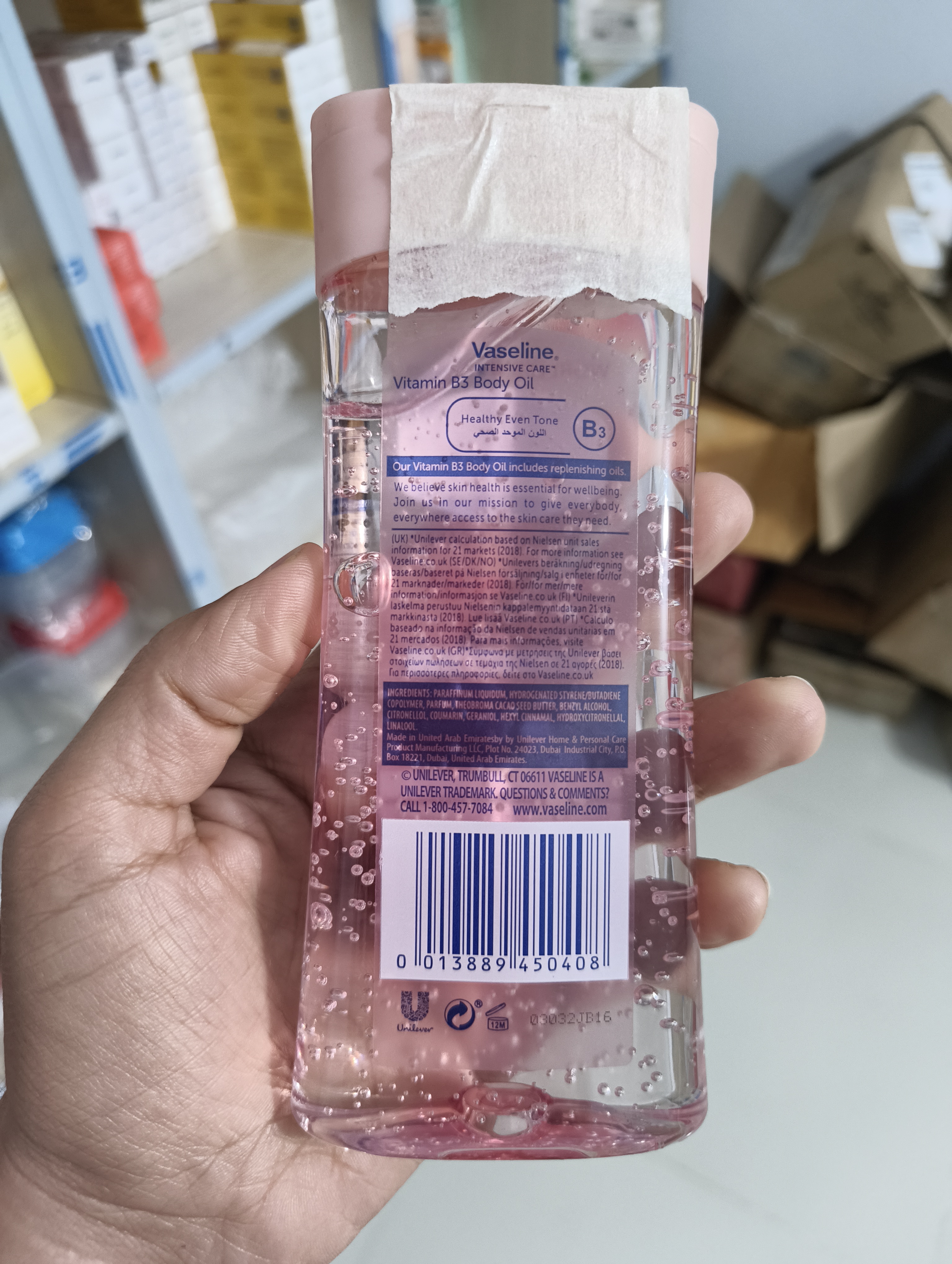 VASELINE INTENSIVE CARE VITAMIN B3 BODY OIL- HEALTHY EVEN TONE 200 ml_img_2