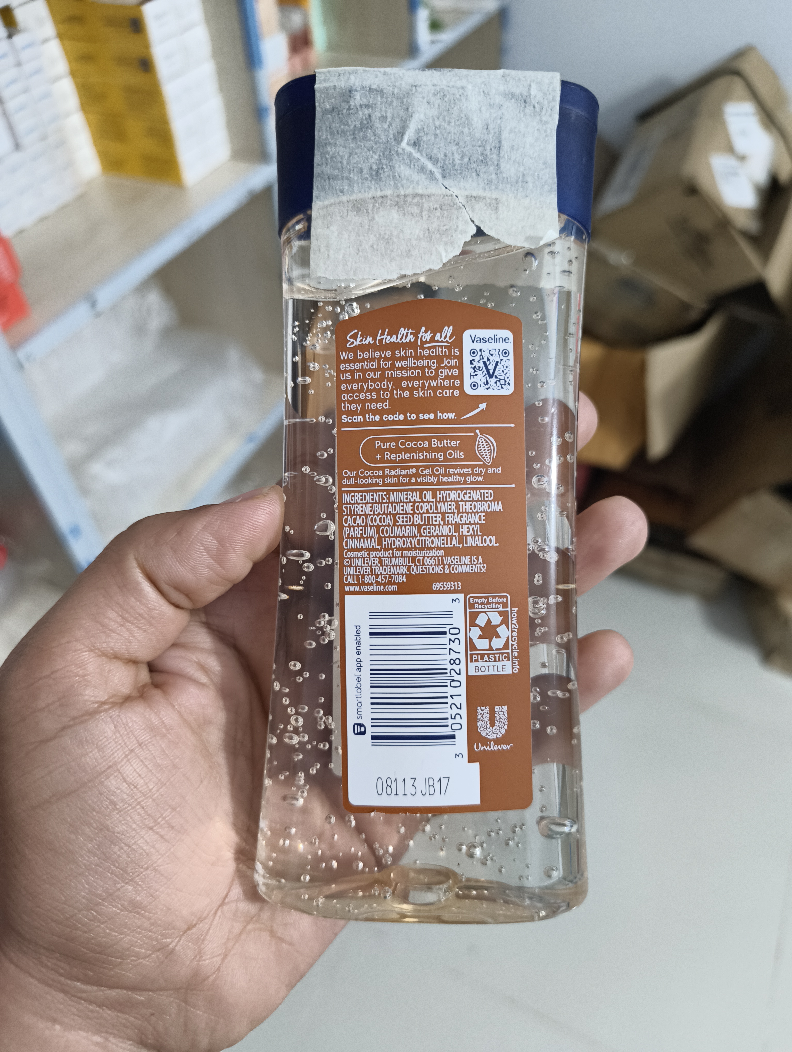 Vaseline Body Gel Oil Cocoa Radiant - 200 ml_img_1