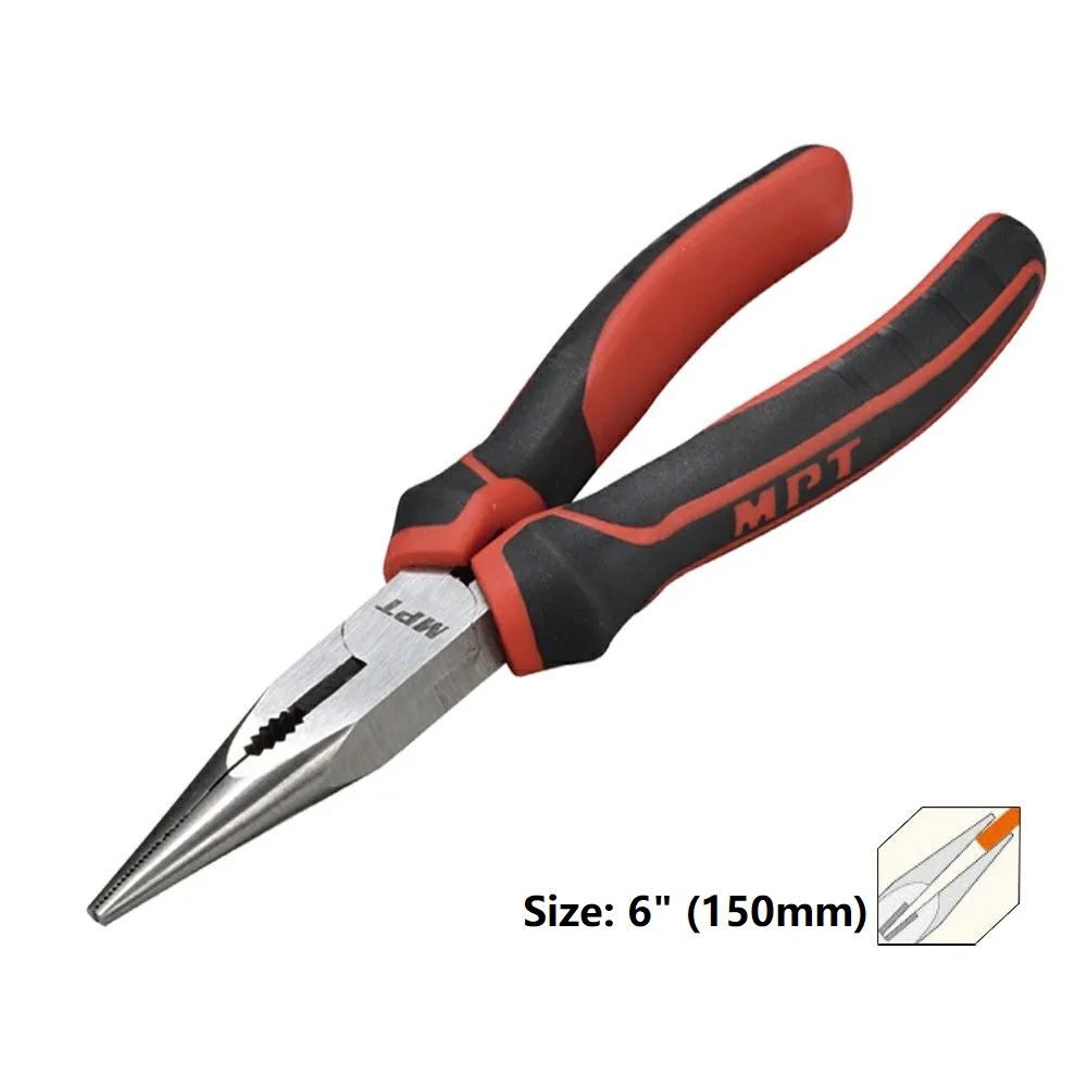 MPT Carbon Steel Long Nose Pliers ( 6" | 8" ); MHB01005-6 | MHB01005-8