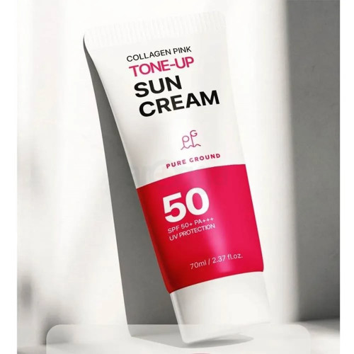 Pure Ground Collagen Pink Tone Up Sun Cream SPF50+ 70ml (CHINA)_img_0