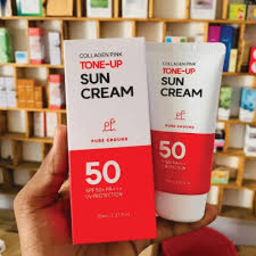 Pure Ground Collagen Pink Tone Up Sun Cream SPF50+ 70ml (CHINA)_img_1